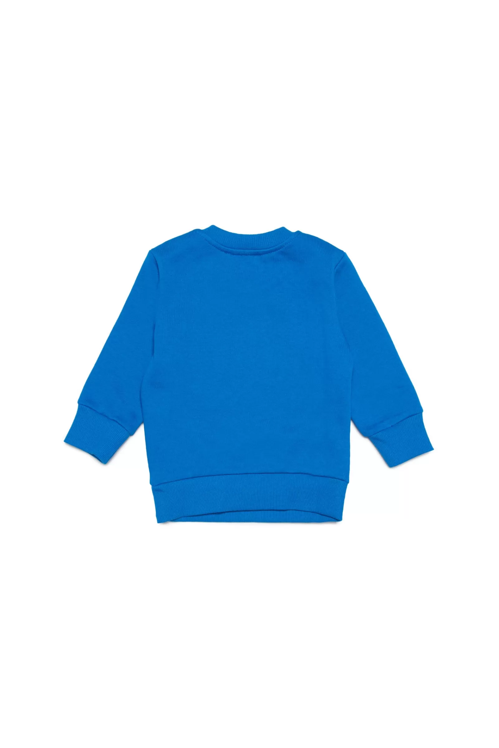 Felpe<DIESEL Felpa Blu Girocollo In Cotone Con Logo In Versione  Blu Principessa