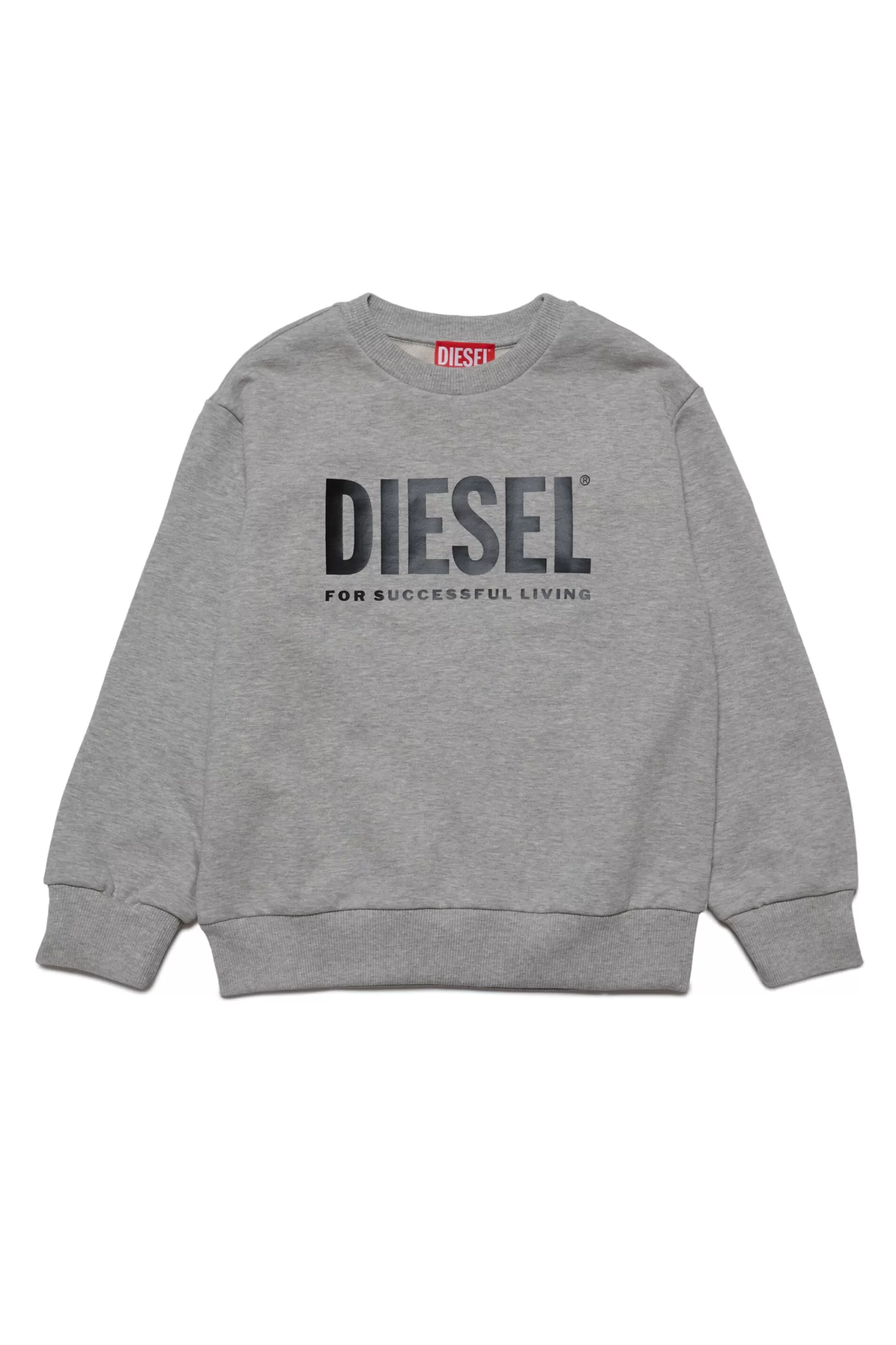 Felpe<DIESEL Felpa Girocollo In Cotone Con Logo Grigio Melange