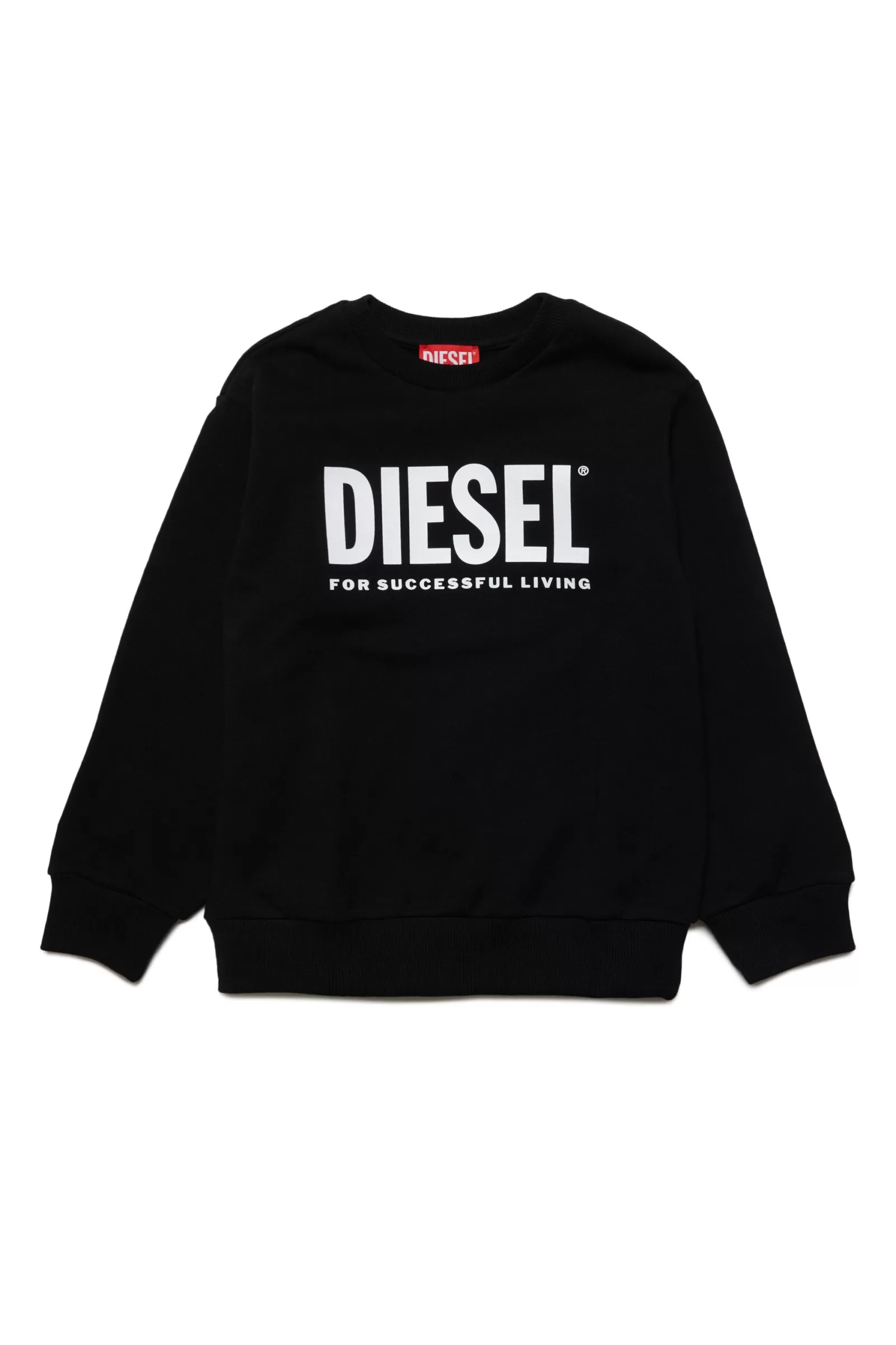 Felpe<DIESEL Felpa Girocollo In Cotone Con Logo Nero