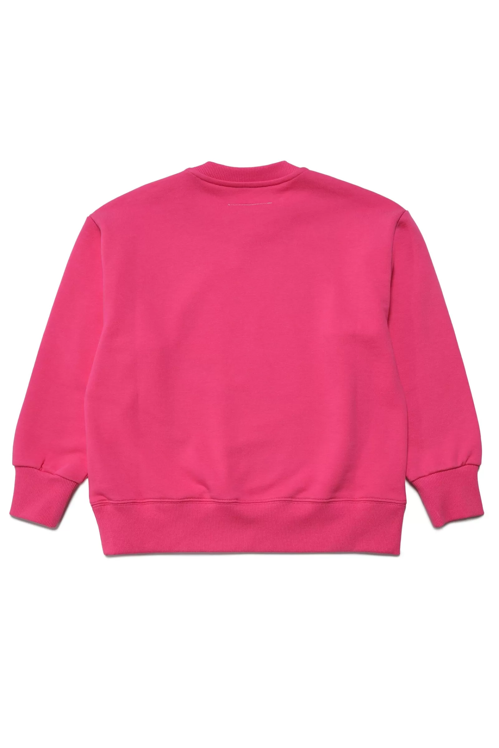 Felpe<MM6 MAISON MARGIELA Felpa Girocollo In Cotone Con Logo Rosa Extra