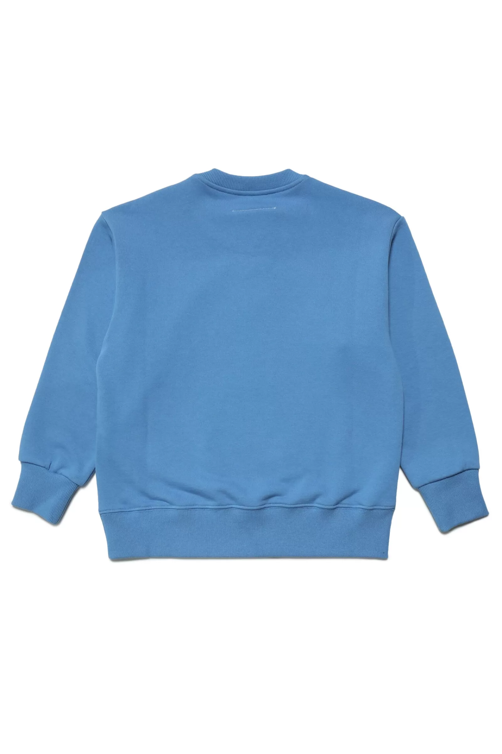 Felpe<MM6 MAISON MARGIELA Felpa Girocollo In Cotone Con Logo Blu Seventies