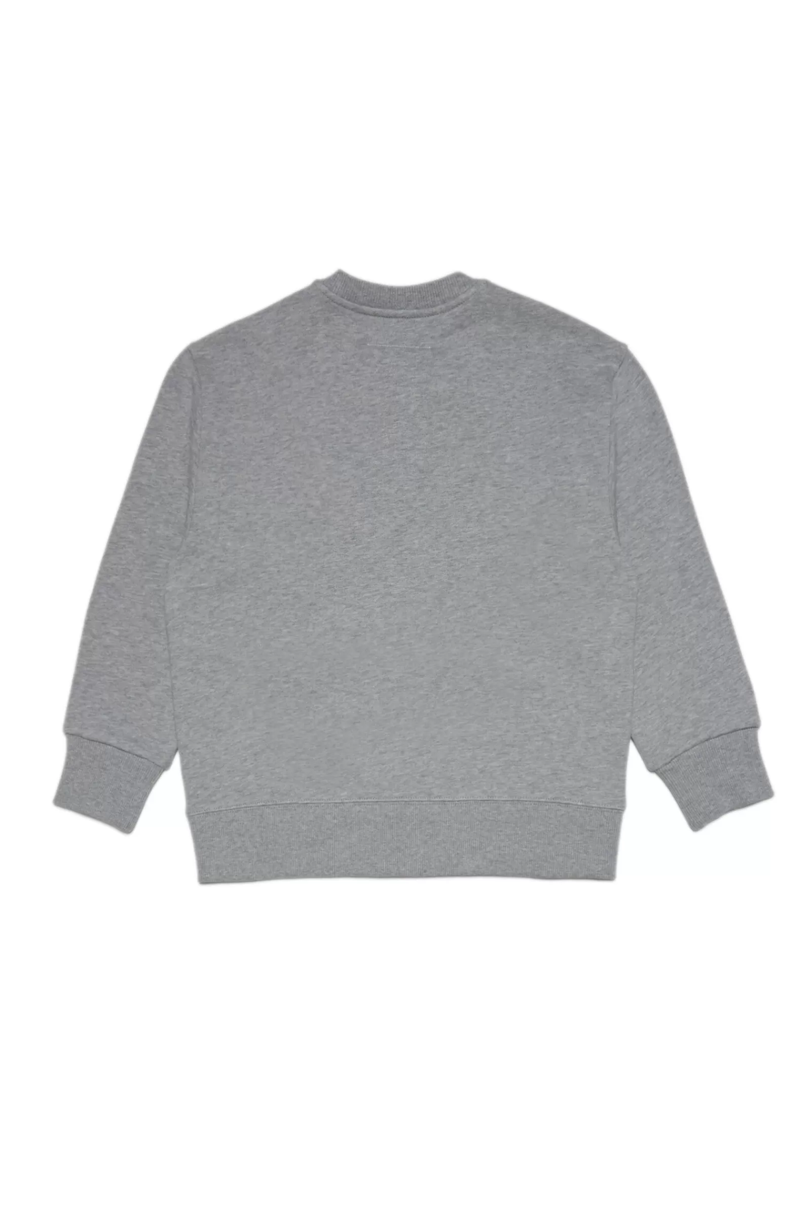 Felpe<MM6 MAISON MARGIELA Felpa Girocollo In Cotone Con Logo Spessorato Grigio Melange