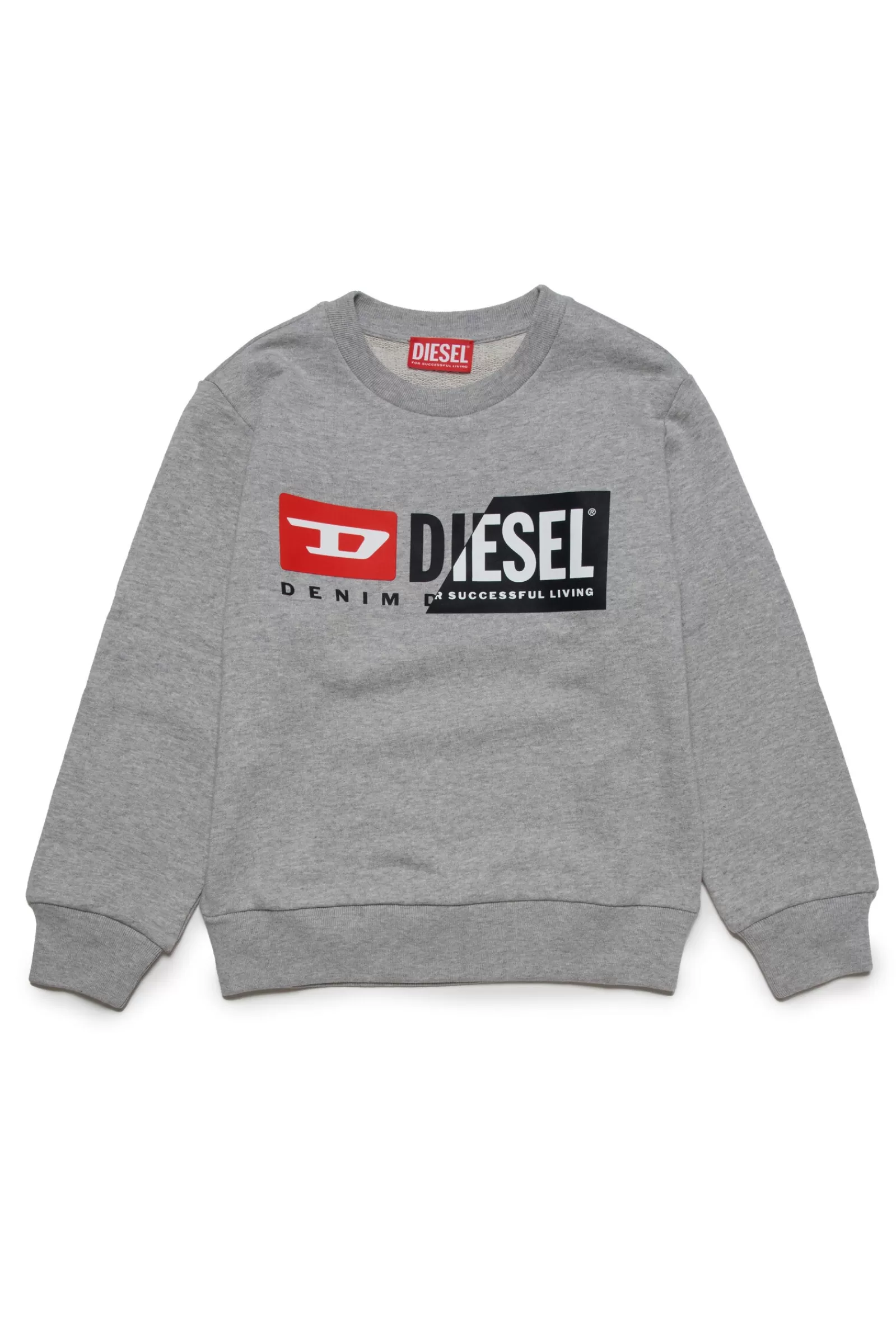 Felpe<DIESEL Felpa Grigia Con Logo Double Grigio Melange