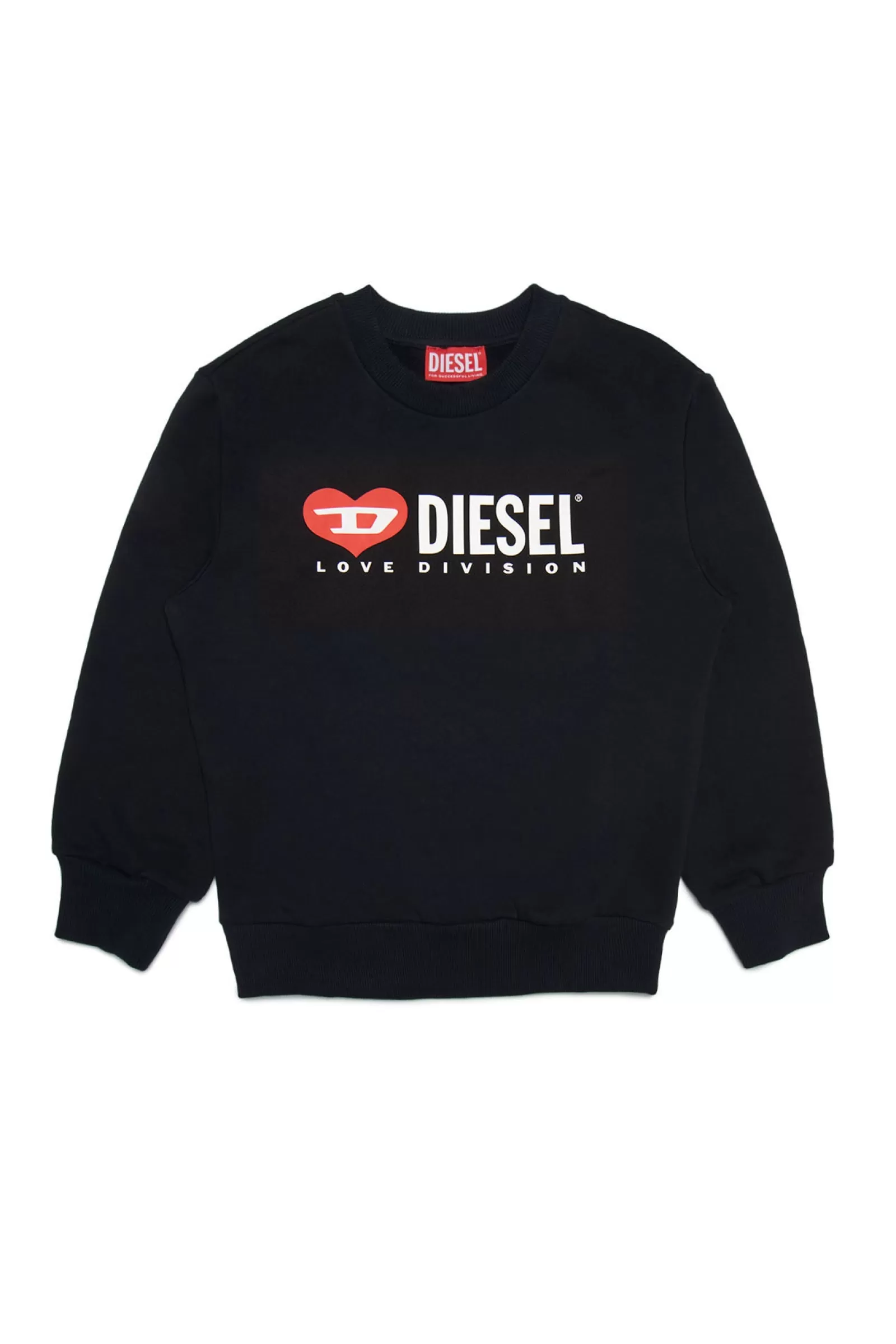 Felpe<DIESEL Felpa Nera Girocollo Con Logo  Nero