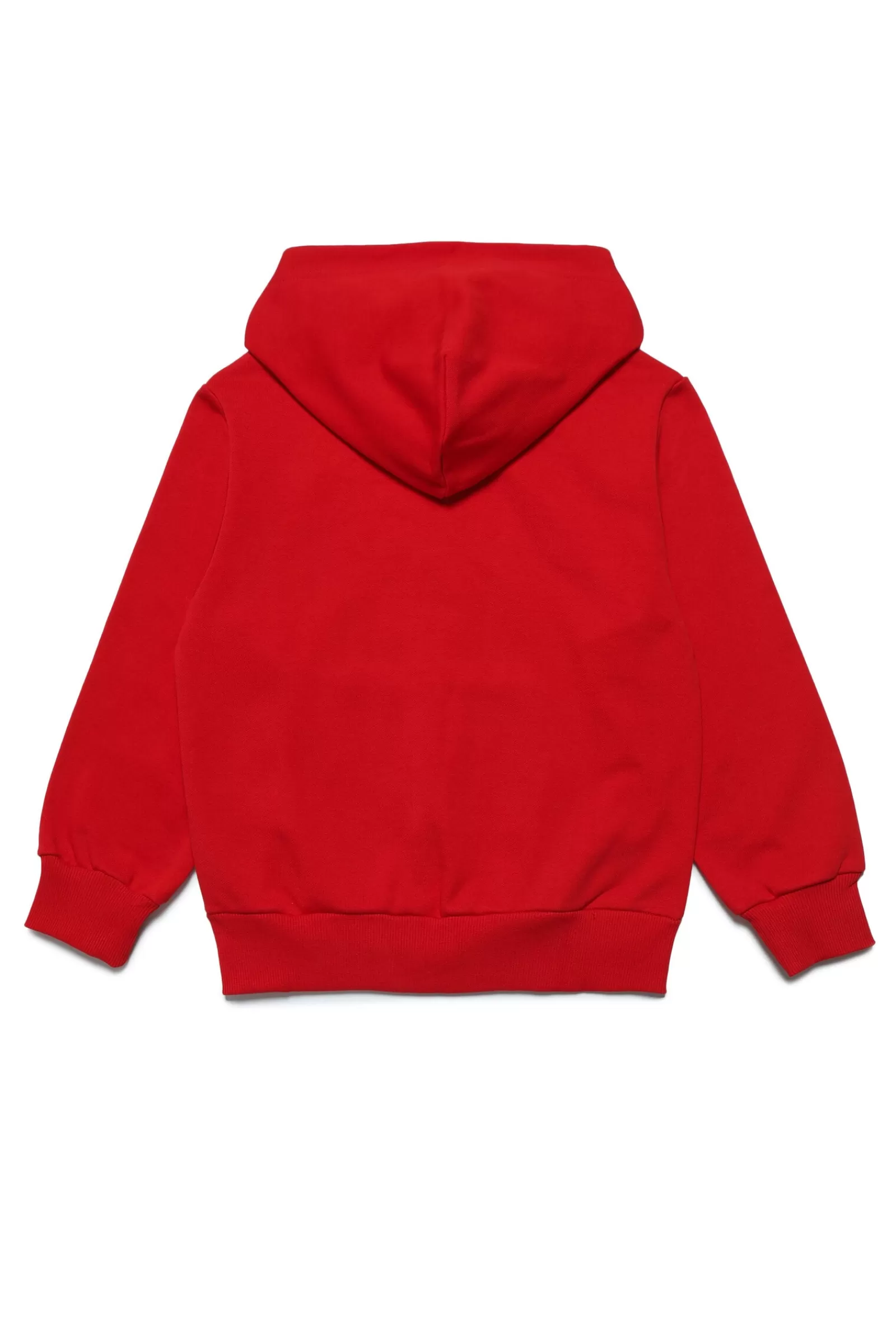 Felpe<DIESEL Felpa Rossa In Cotone Con Cappuccio E Zip Rosso Garofano