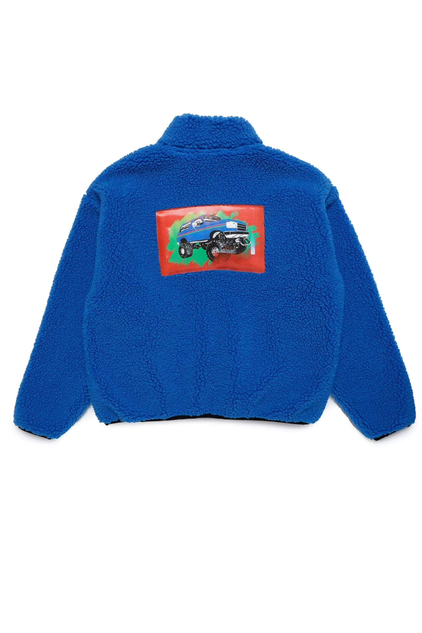 Felpe<N°21 Felpa Teddy Con Zip E Patch Off-Road Blu Brillante