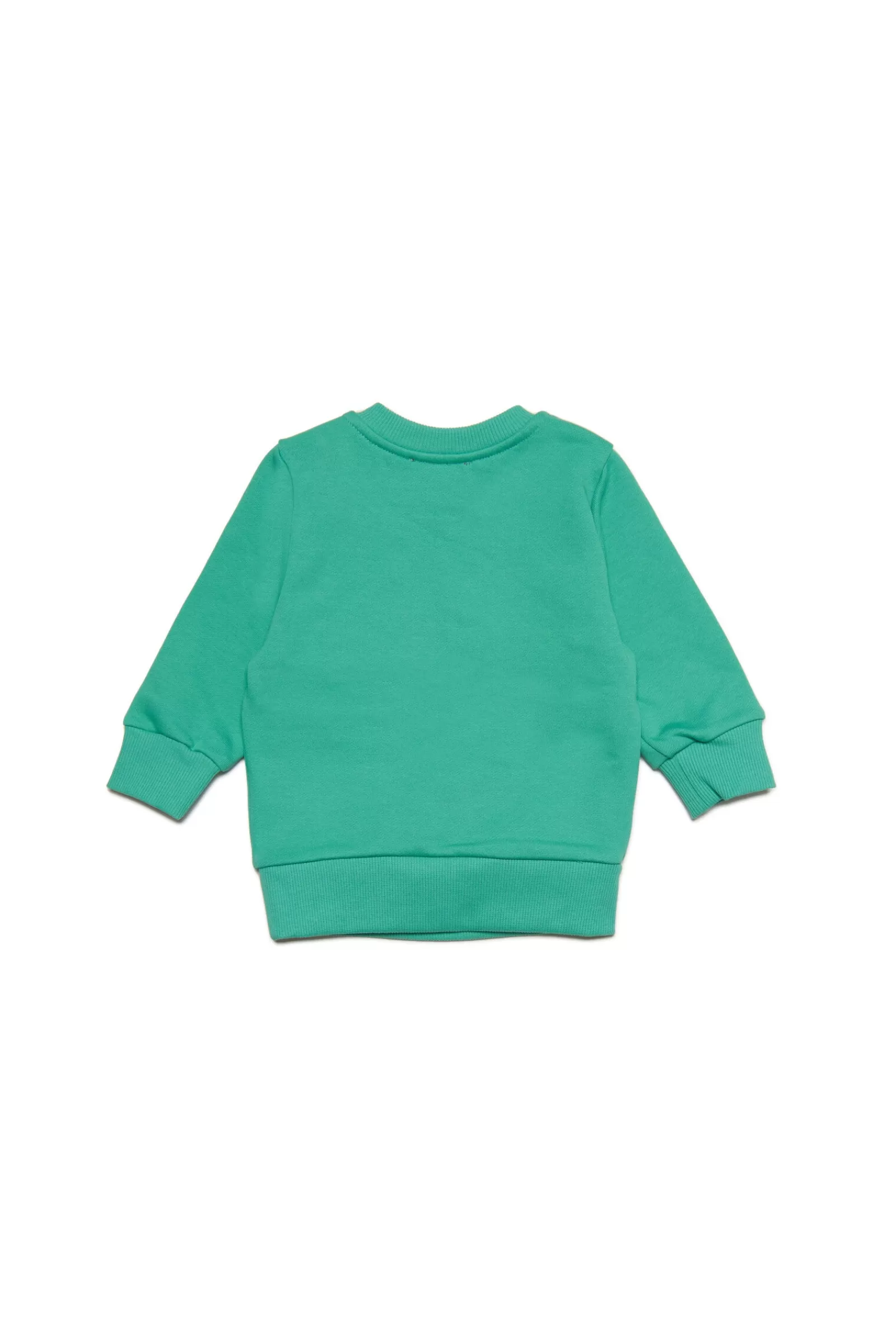 Felpe<DIESEL Felpa Verde Girocollo In Cotone Con Logo In Versione  Verde Katydid