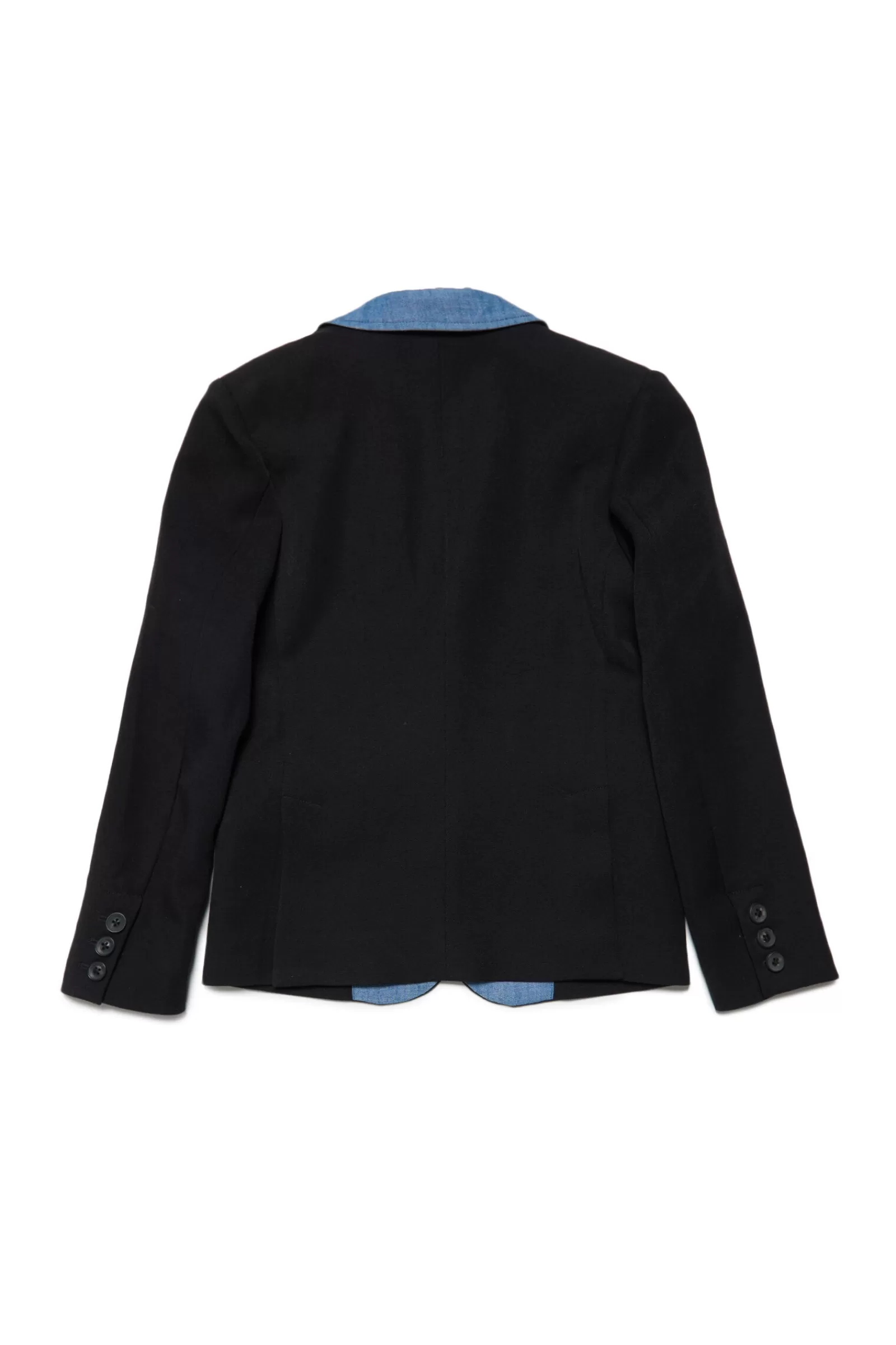 Giacche E Piumini<DIESEL Giacca Blazer Nera In Fresco Lana Nero