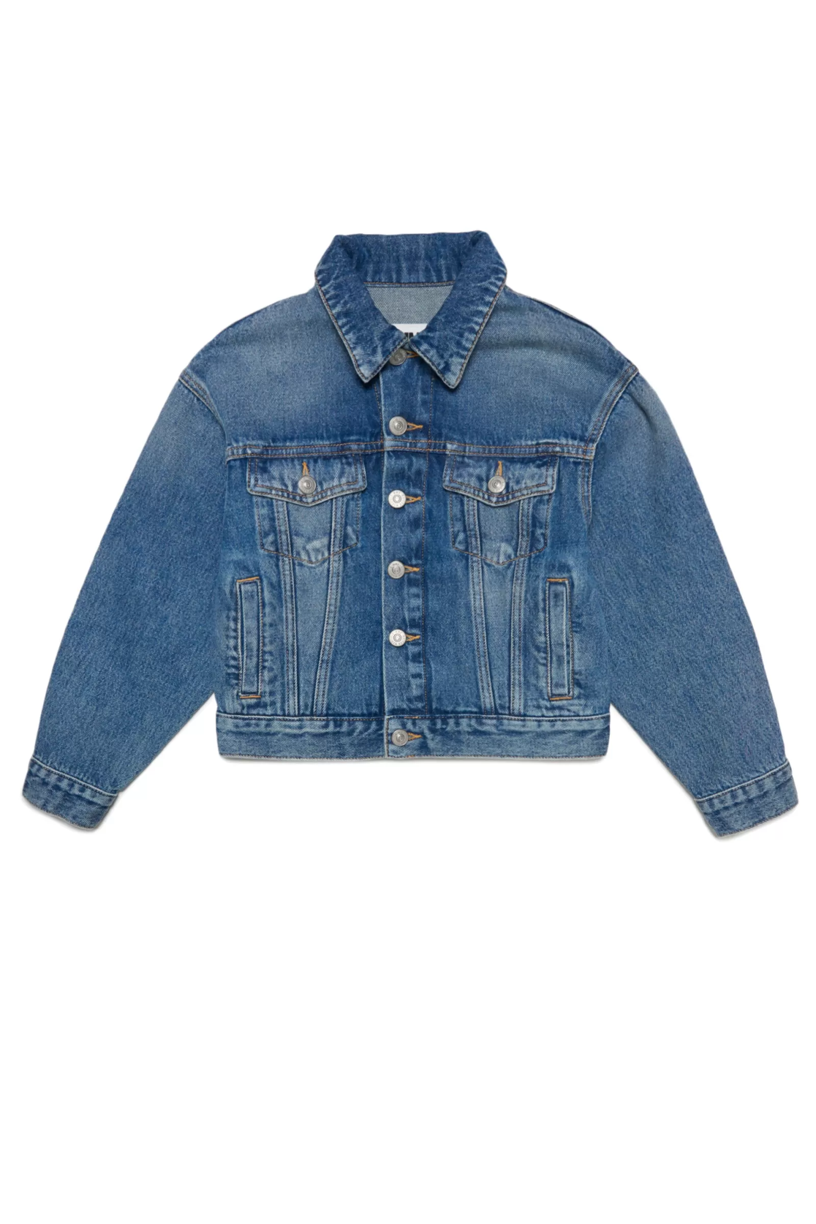 Giacche E Piumini<MM6 MAISON MARGIELA Giacca Blu In Denim Con Lavaggio Medio Blu Denim