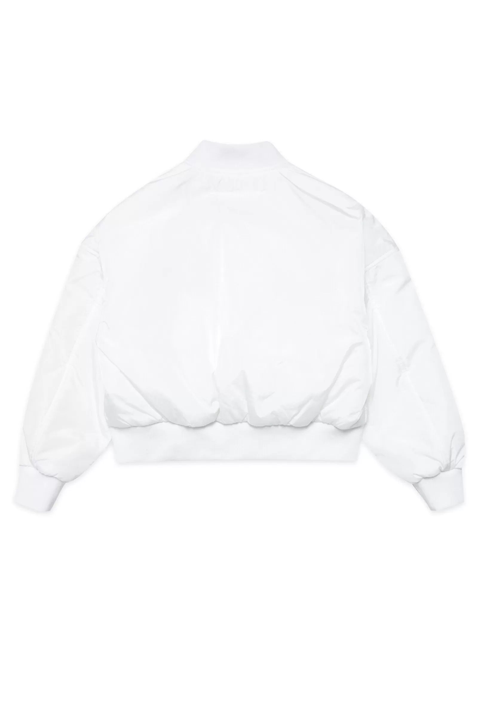 Giacche E Piumini<MM6 MAISON MARGIELA Giacca Bomber Bianca Con Logo 6 Effetto Fluido Bianco