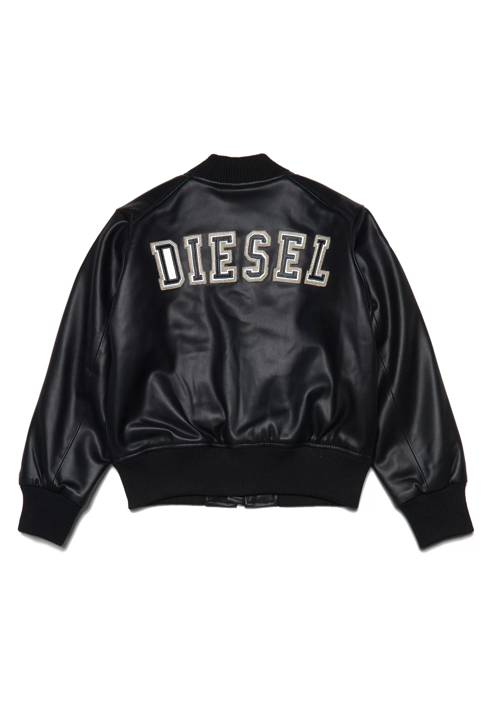 Giacche E Piumini<DIESEL Giacca Bomber In Similpelle Nera Nero