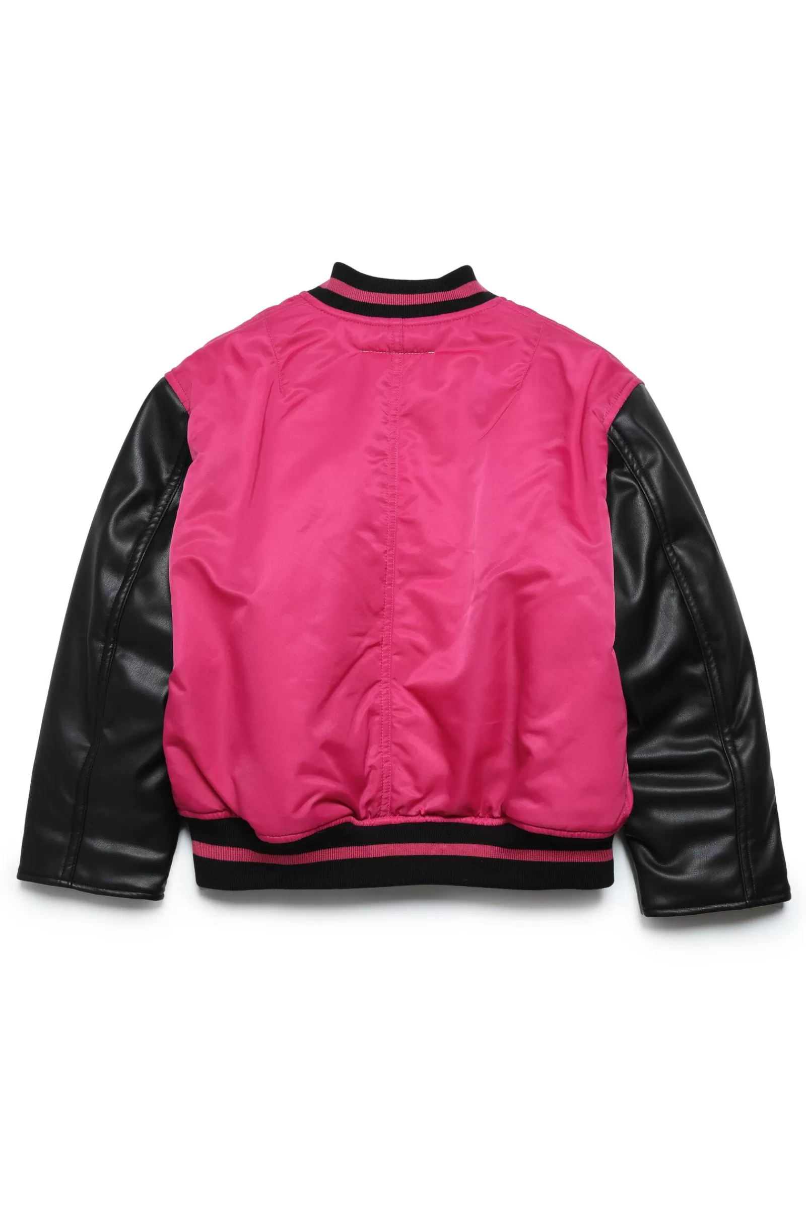 Giacche E Piumini<MM6 MAISON MARGIELA Giacca Bomber In Twill Con Maniche In Similpelle Rosa Extra