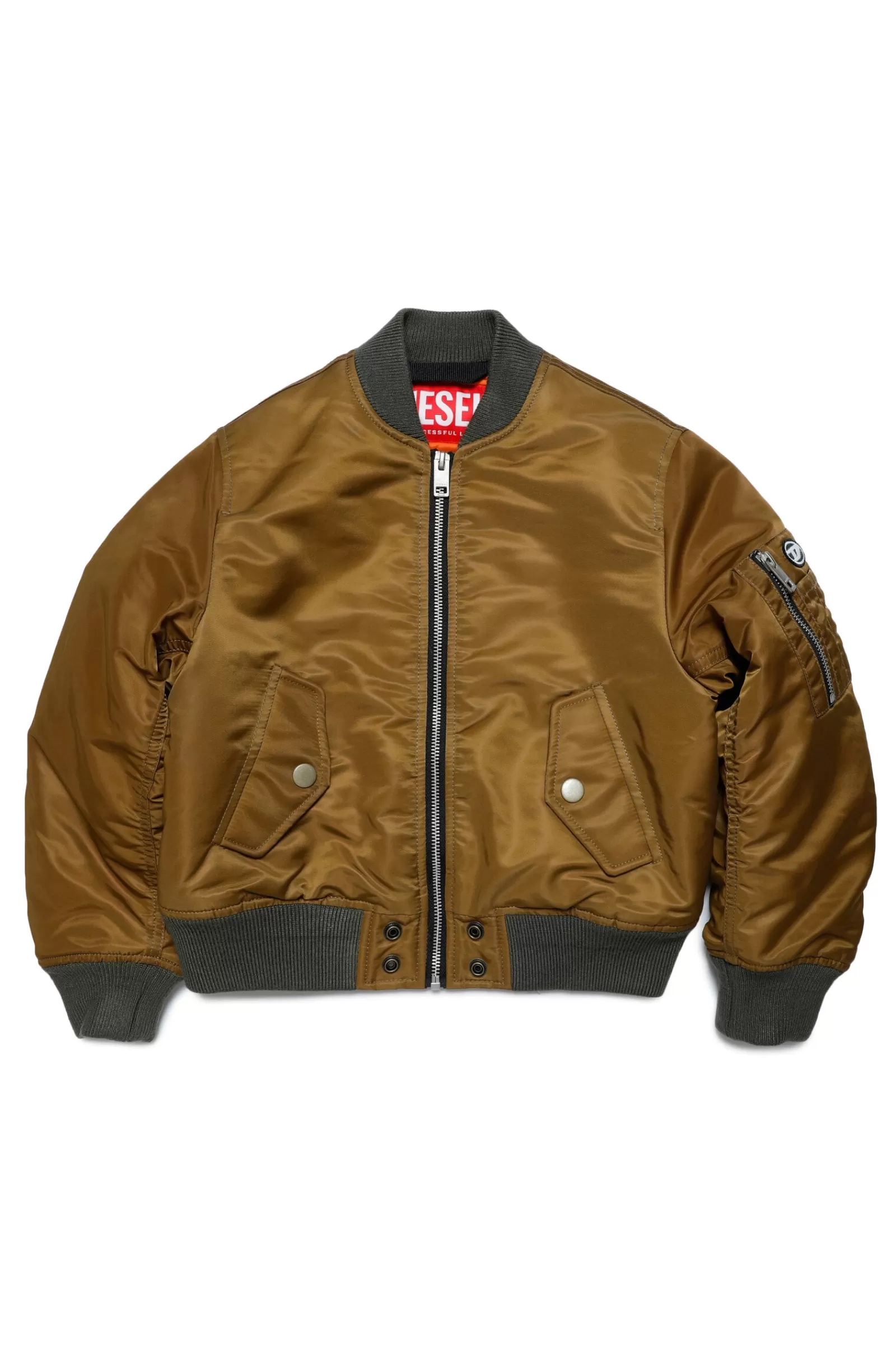 Giacche E Piumini<DIESEL Giacca Bomber In Twill Lucido Cumino