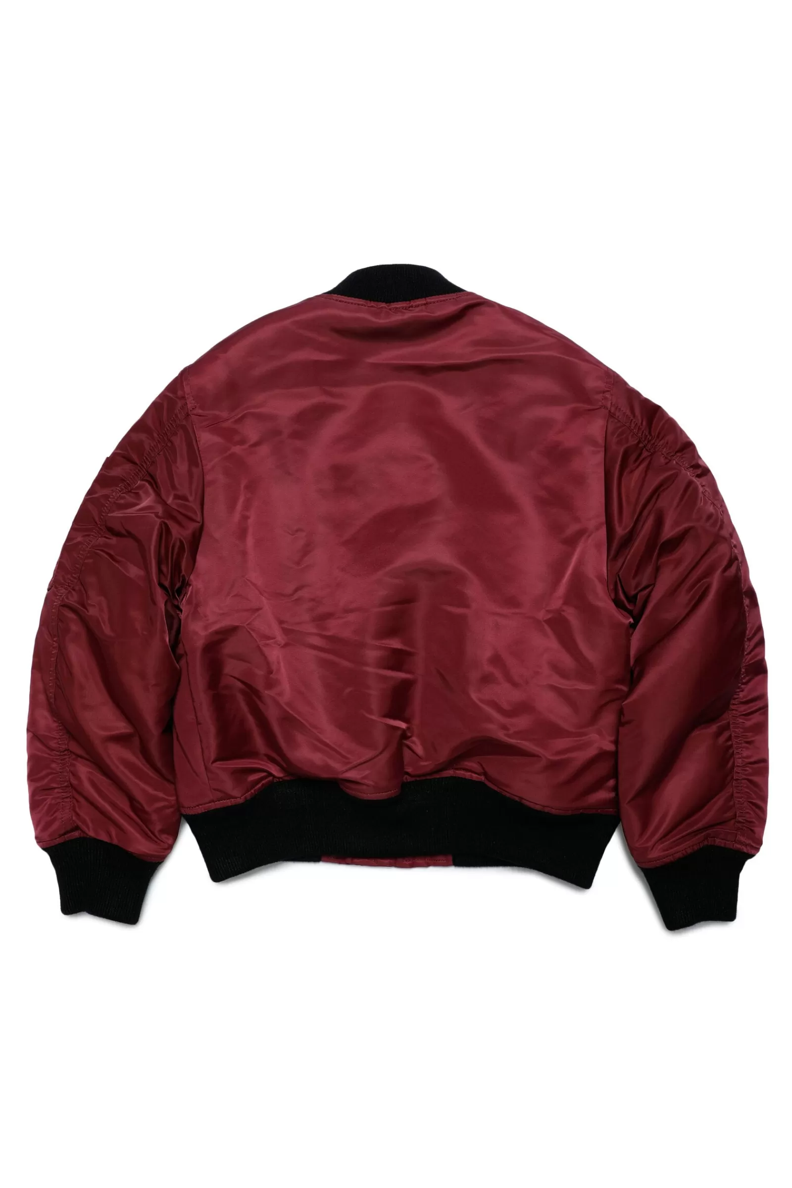 Giacche E Piumini<DIESEL Giacca Bomber In Twill Lucido Vino