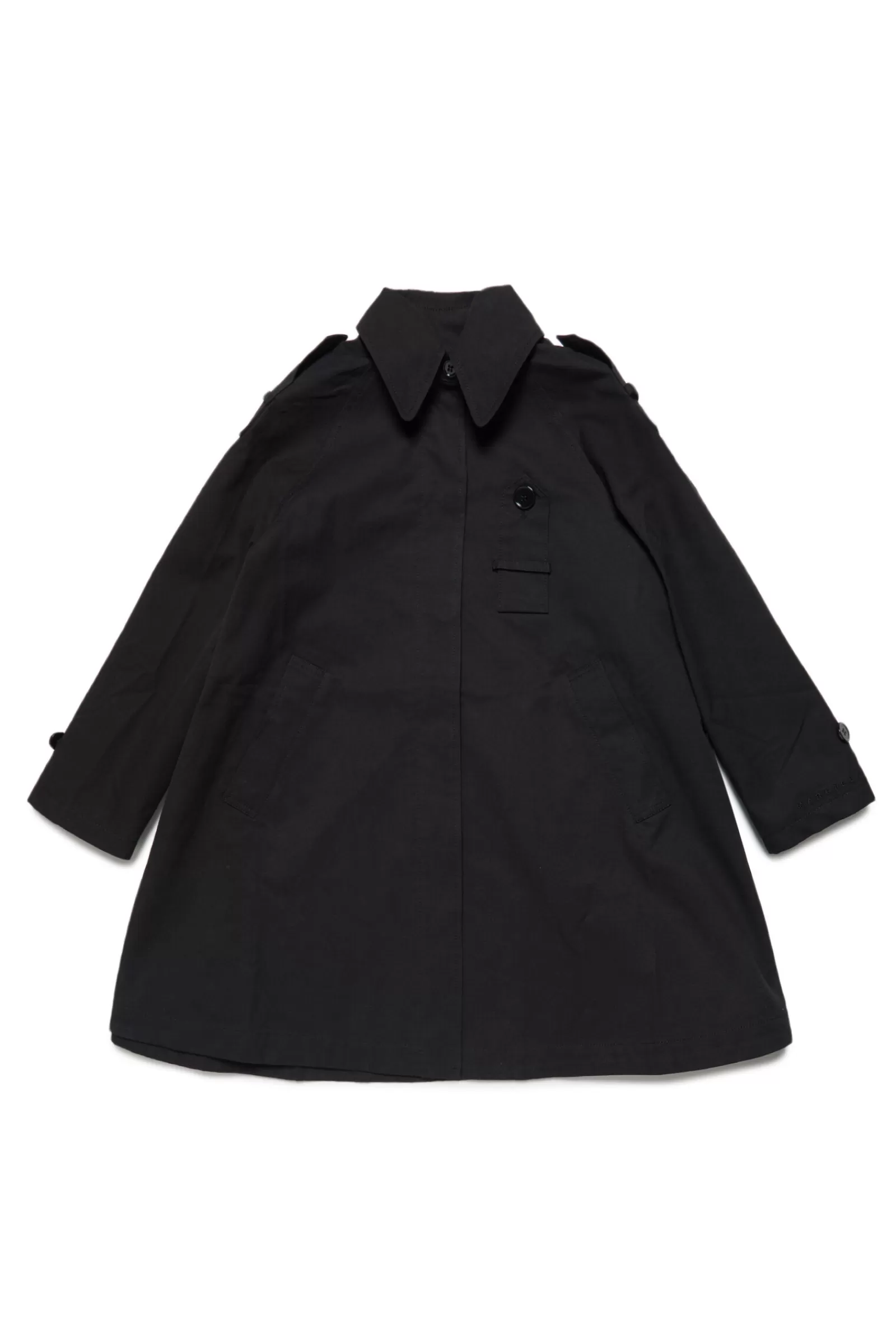 Giacche E Piumini<MM6 MAISON MARGIELA Giacca Car Coat Nera In Twill Nero