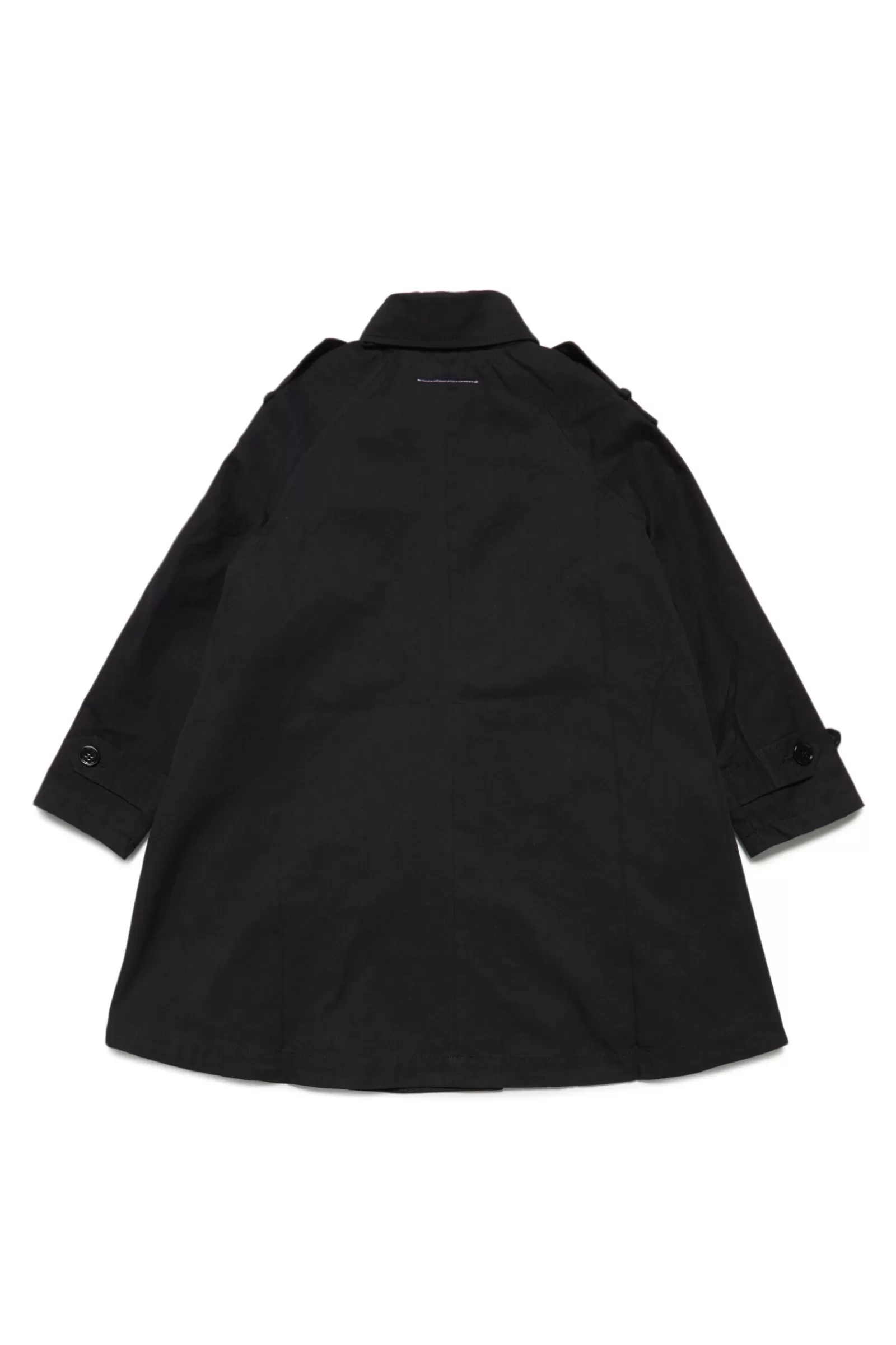 Giacche E Piumini<MM6 MAISON MARGIELA Giacca Car Coat Nera In Twill Nero