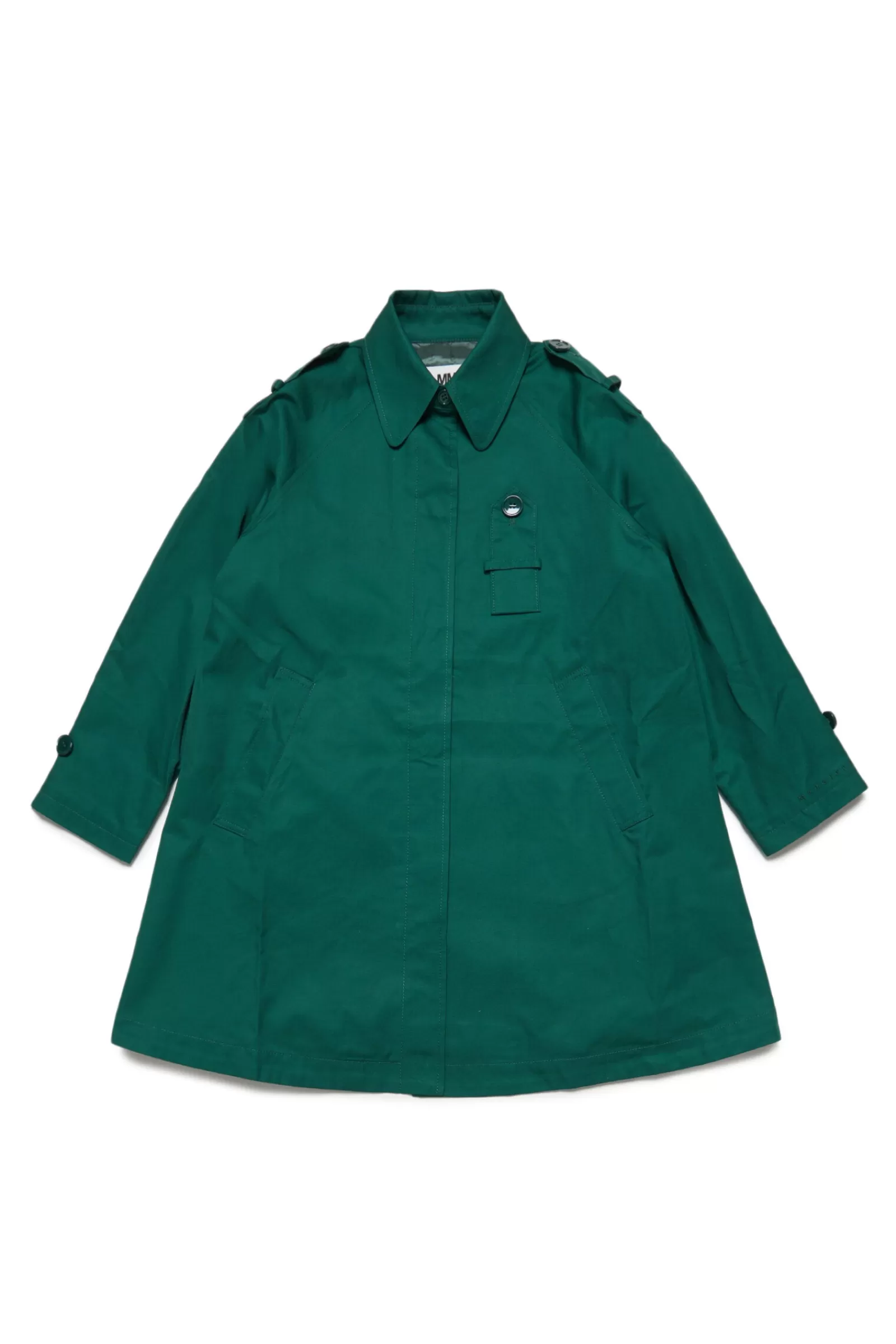 Giacche E Piumini<MM6 MAISON MARGIELA Giacca Car Coat Verde In Twill Verde Foresta