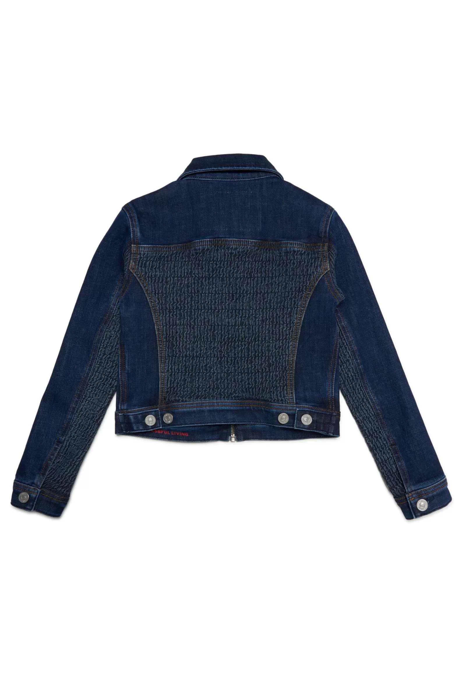 Giacche E Piumini<DIESEL Giacca In Denim Smock Stitch Blu Denim