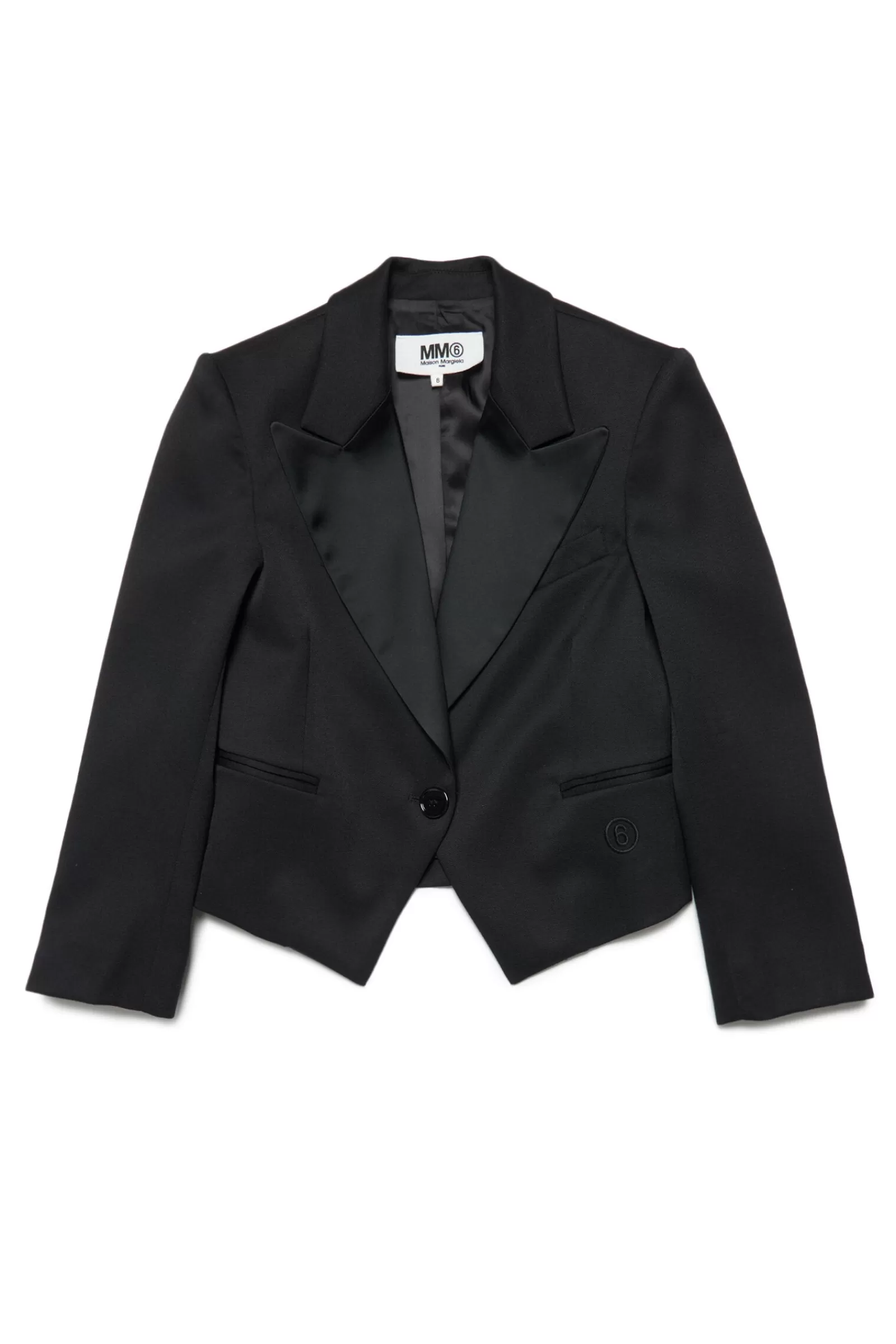 Giacche E Piumini<MM6 MAISON MARGIELA Giacca Nera Blazer In Fresco Lana Con Revers Nero