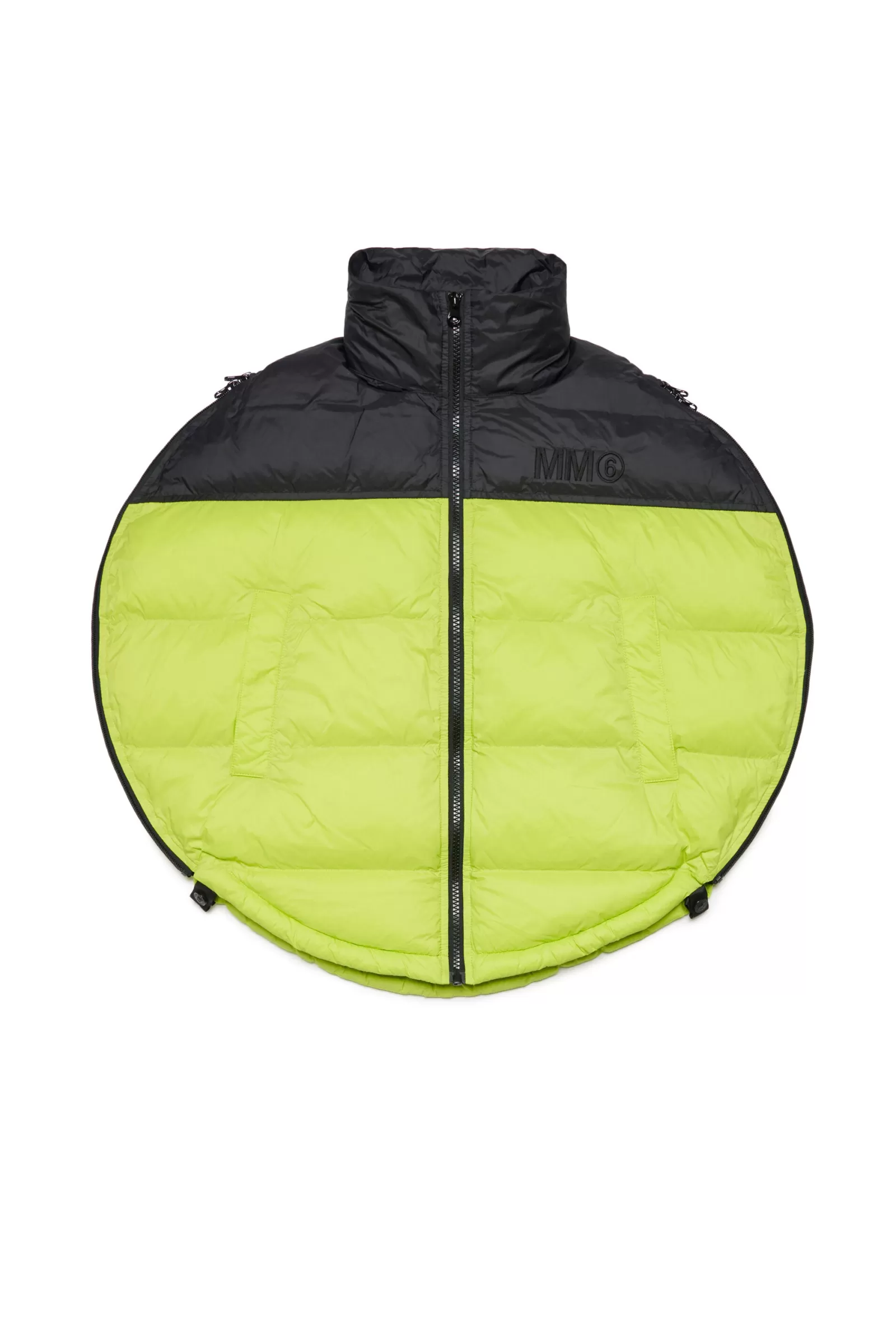 Giacche E Piumini<MM6 MAISON MARGIELA Giacca Round Jacket Colorblock Verde Slime