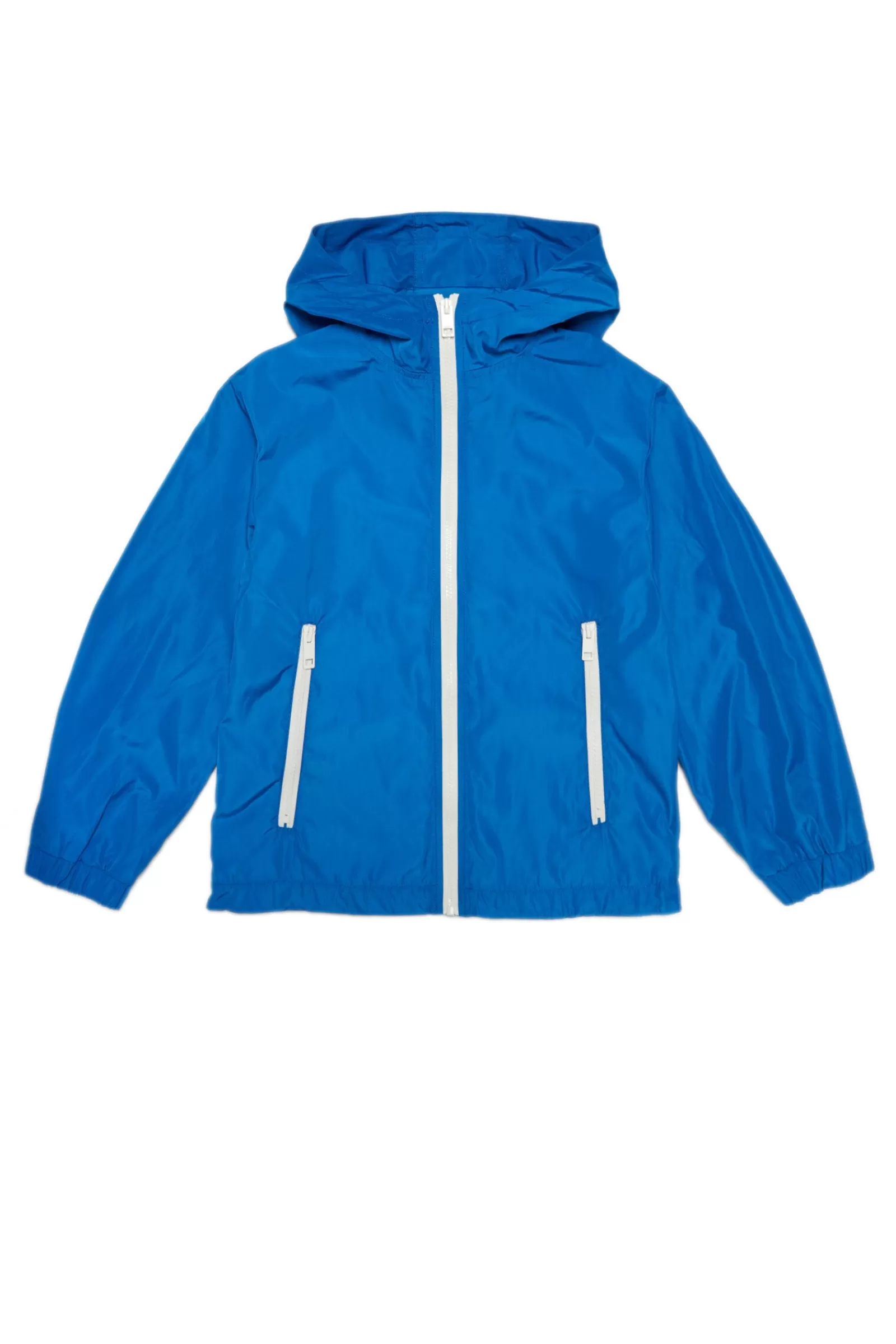 Giacche E Piumini<DIESEL Giacca Windbreaker Blu Con Cappuccio E Logo Extra-Large Blu Principessa