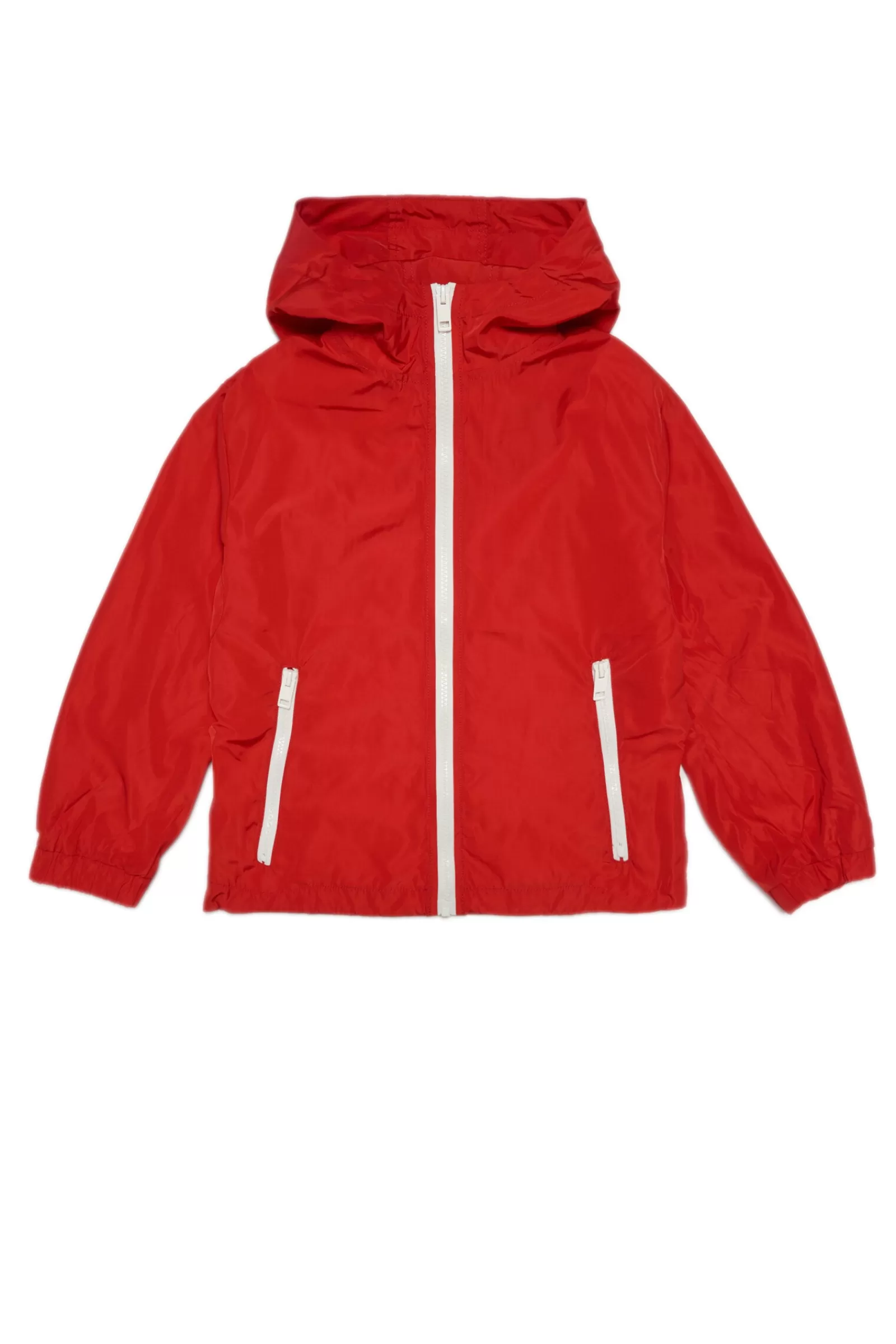 Giacche E Piumini<DIESEL Giacca Windbreaker Rossa Con Cappuccio E Logo Extra-Large Rosso Garofano