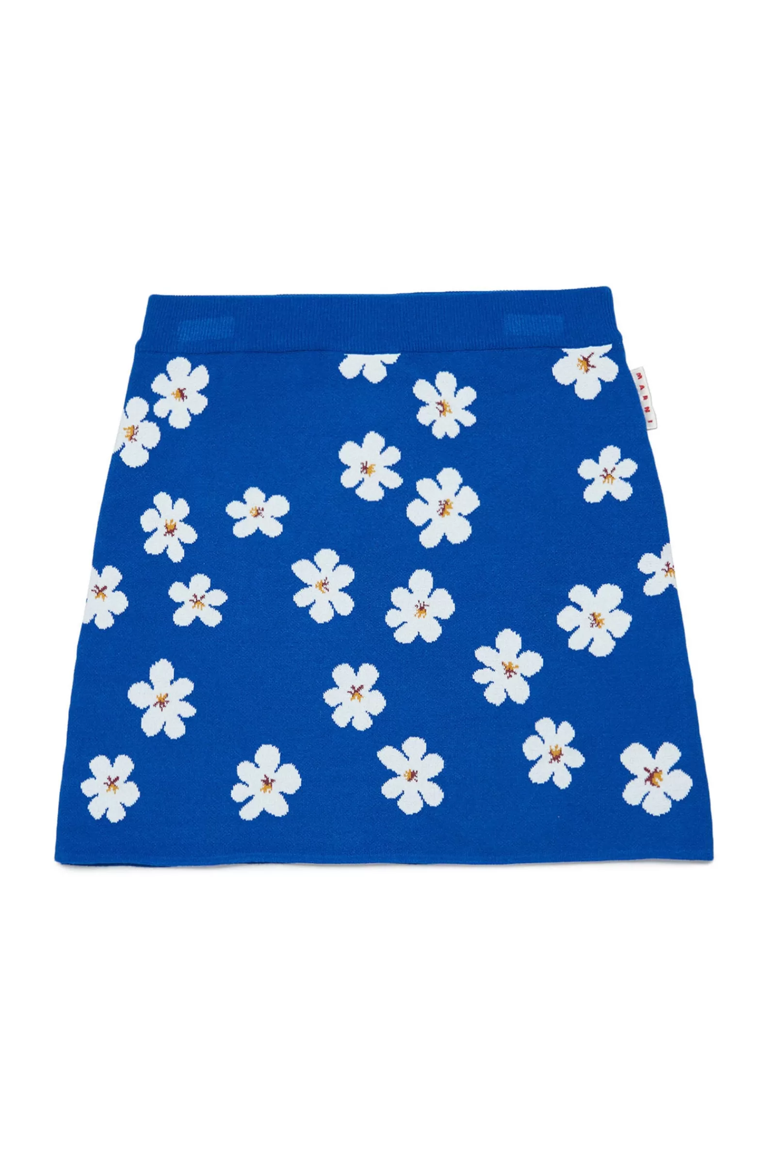 Gonne E Shorts<MARNI Gonna Blu Con Motivo Margherite Jacquard Blu Surf The Web