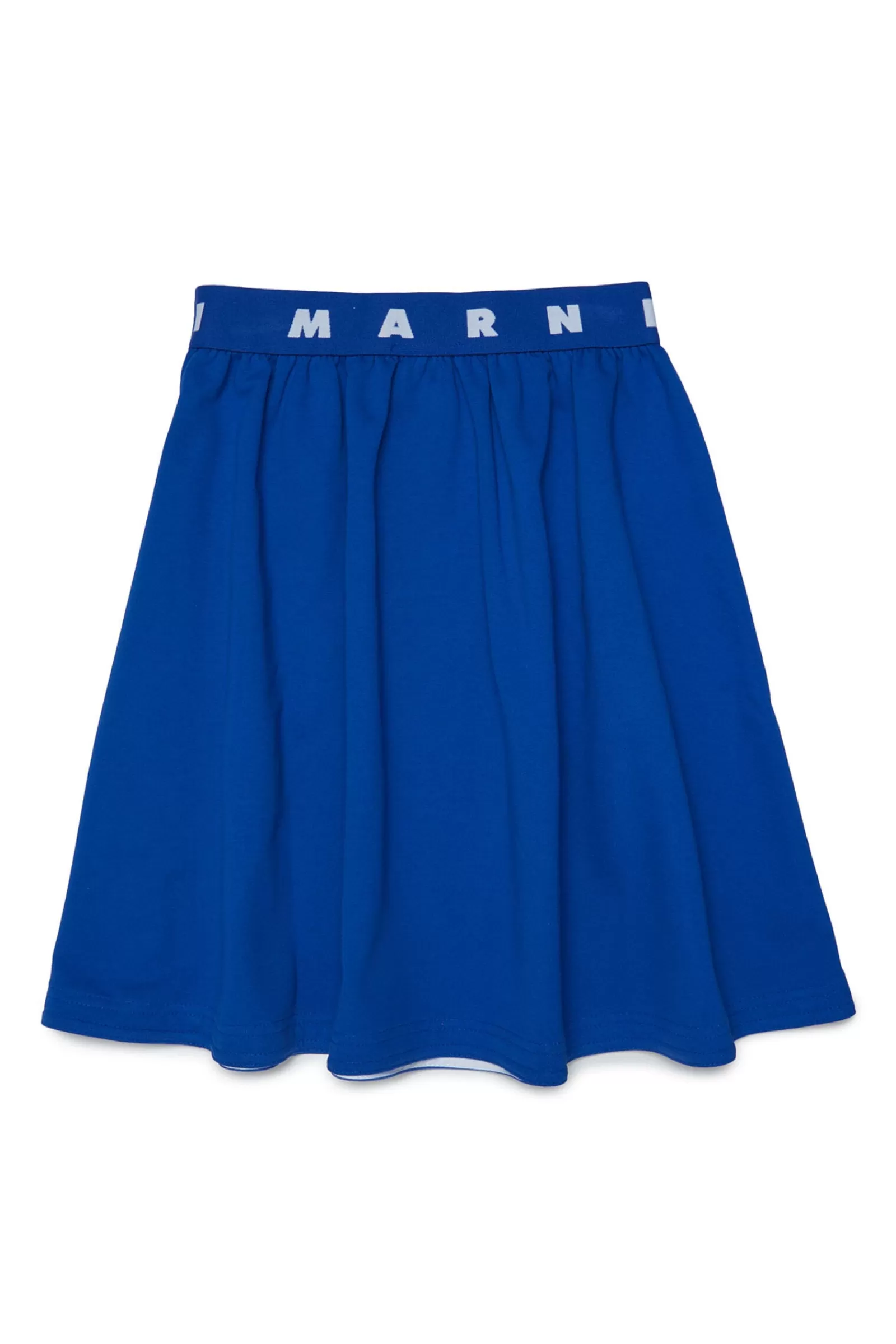 Gonne E Shorts<MARNI Gonna Blu In Felpa Con Motivo Margherite Blu Surf The Web