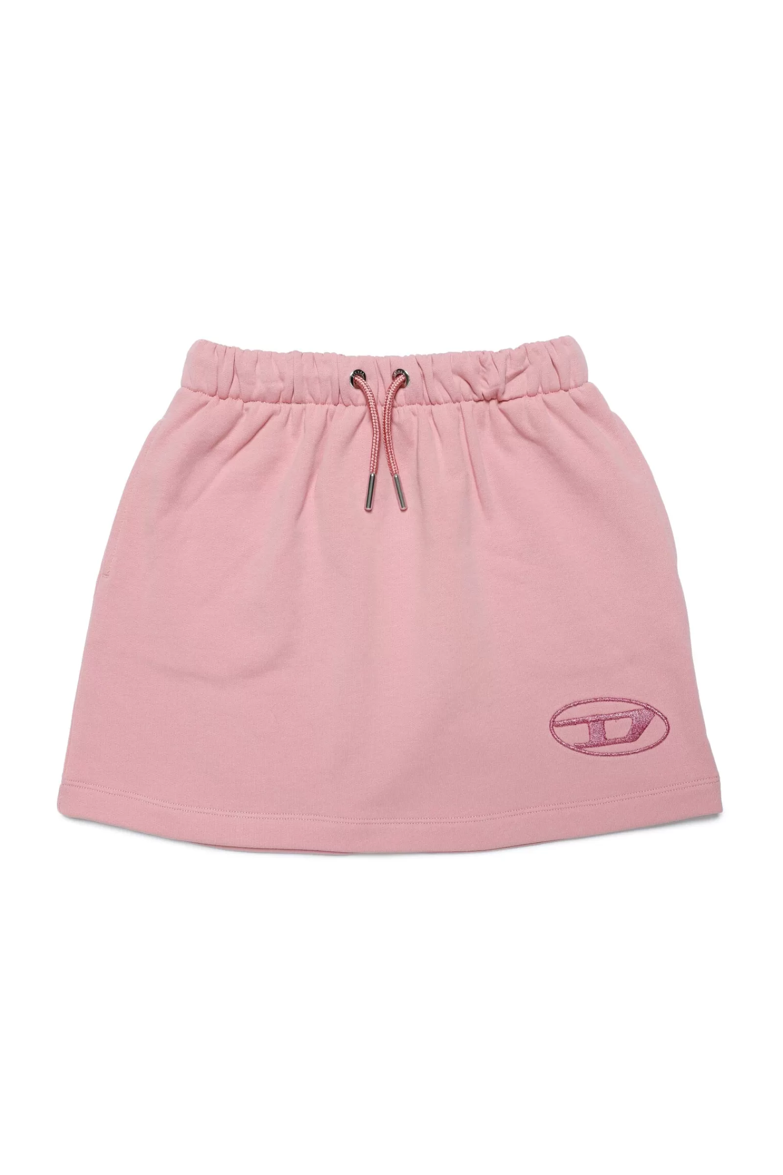 Gonne E Shorts<DIESEL Gonna In Cotone Con Logo Glitterato Rosa Caramella