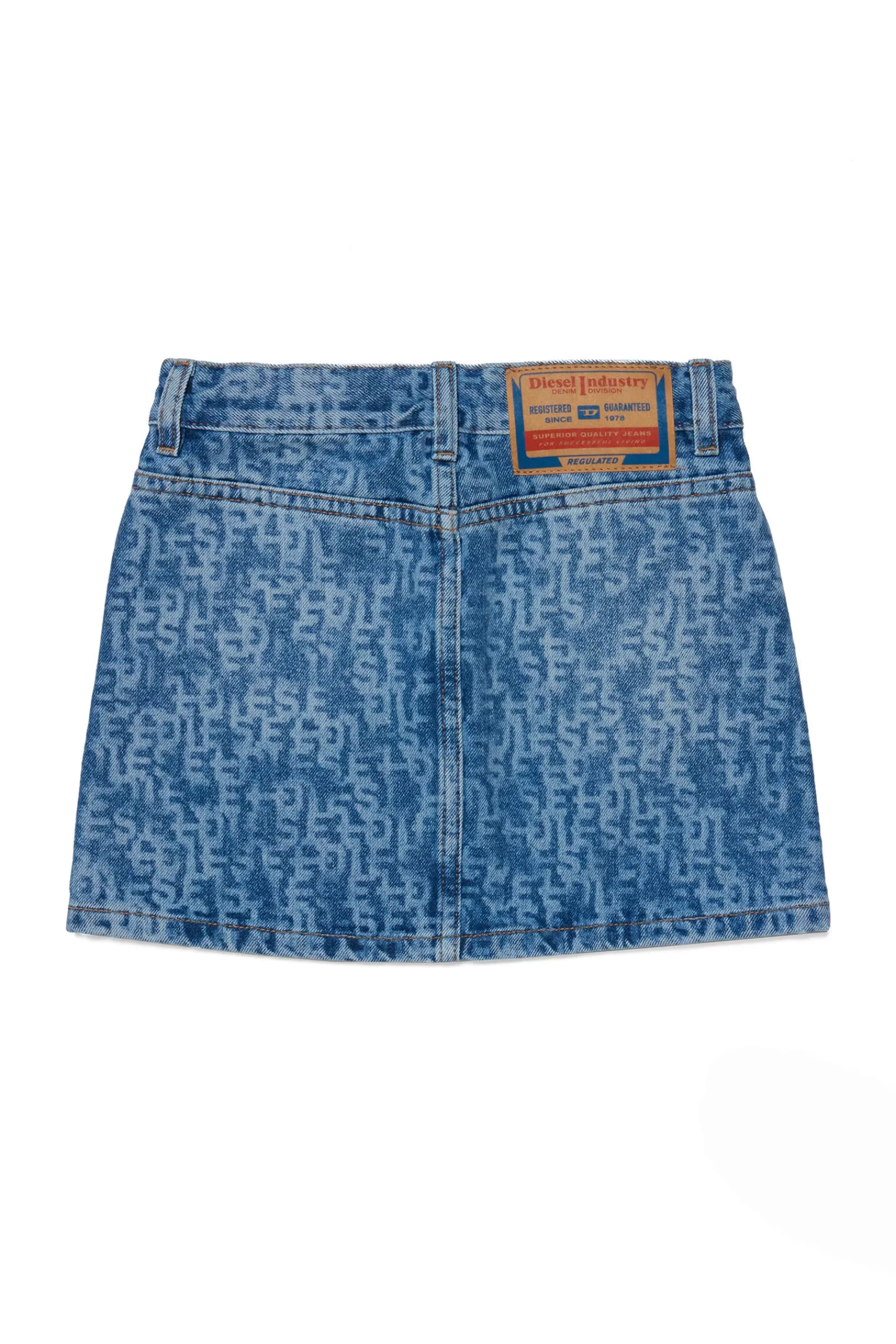 Gonne E Shorts<DIESEL Gonna In Denim Con Monogramma Blu Denim