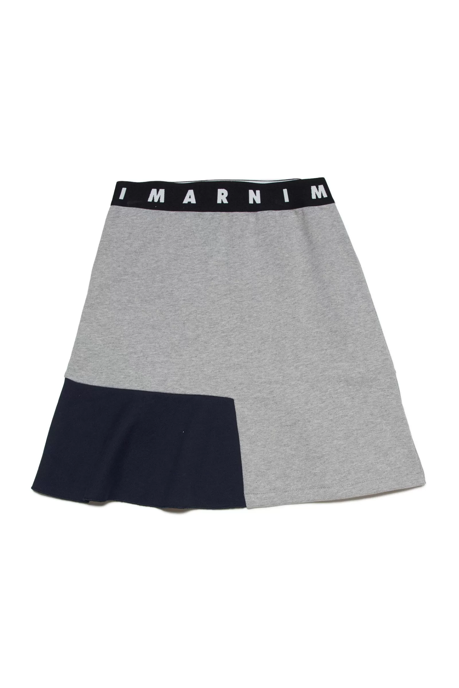 Gonne E Shorts<MARNI Gonna In Felpa Con Inserto Balza Sul Fondo Grigio Inox Melange