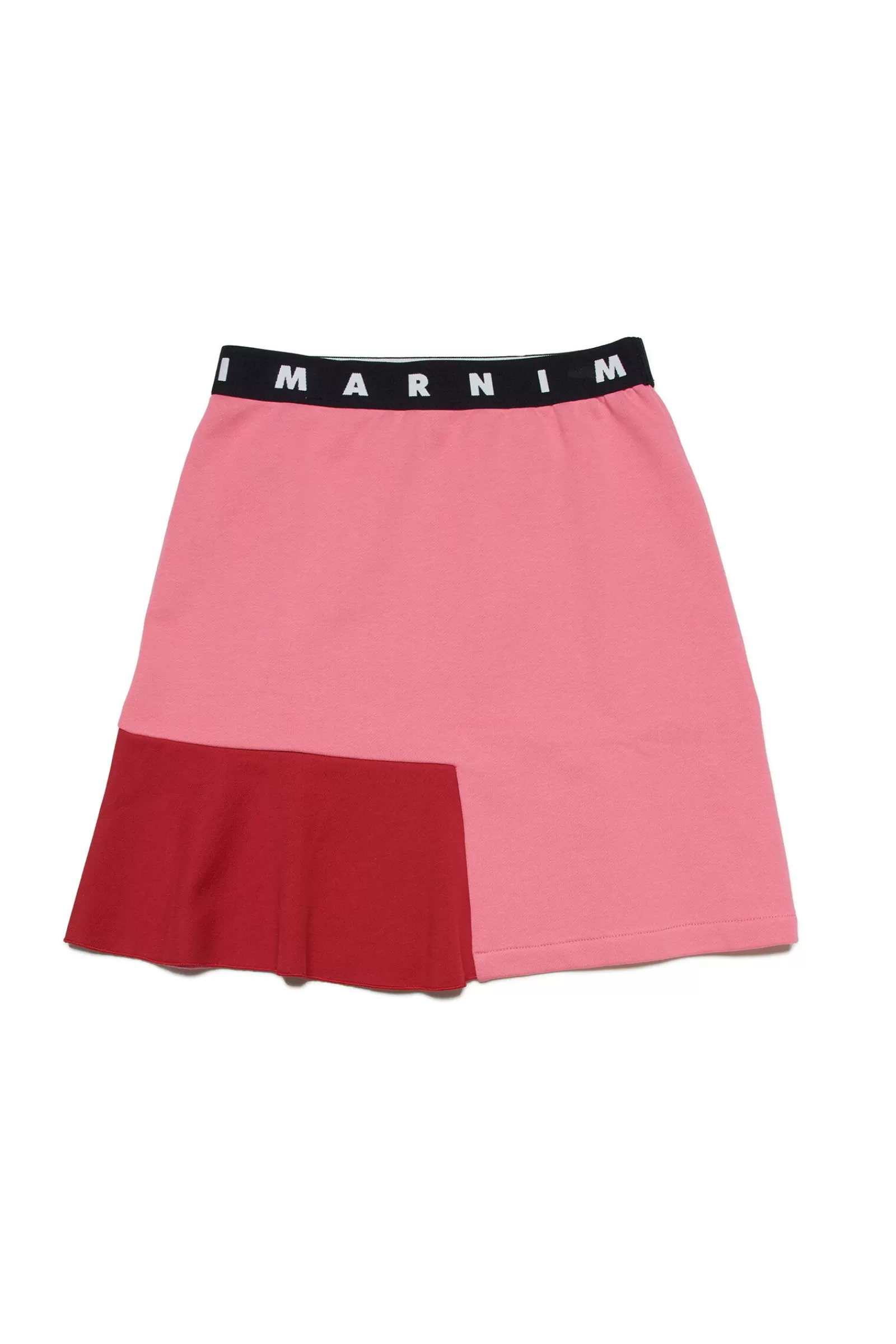 Gonne E Shorts<MARNI Gonna In Felpa Con Inserto Balza Sul Fondo Rosa Caramella