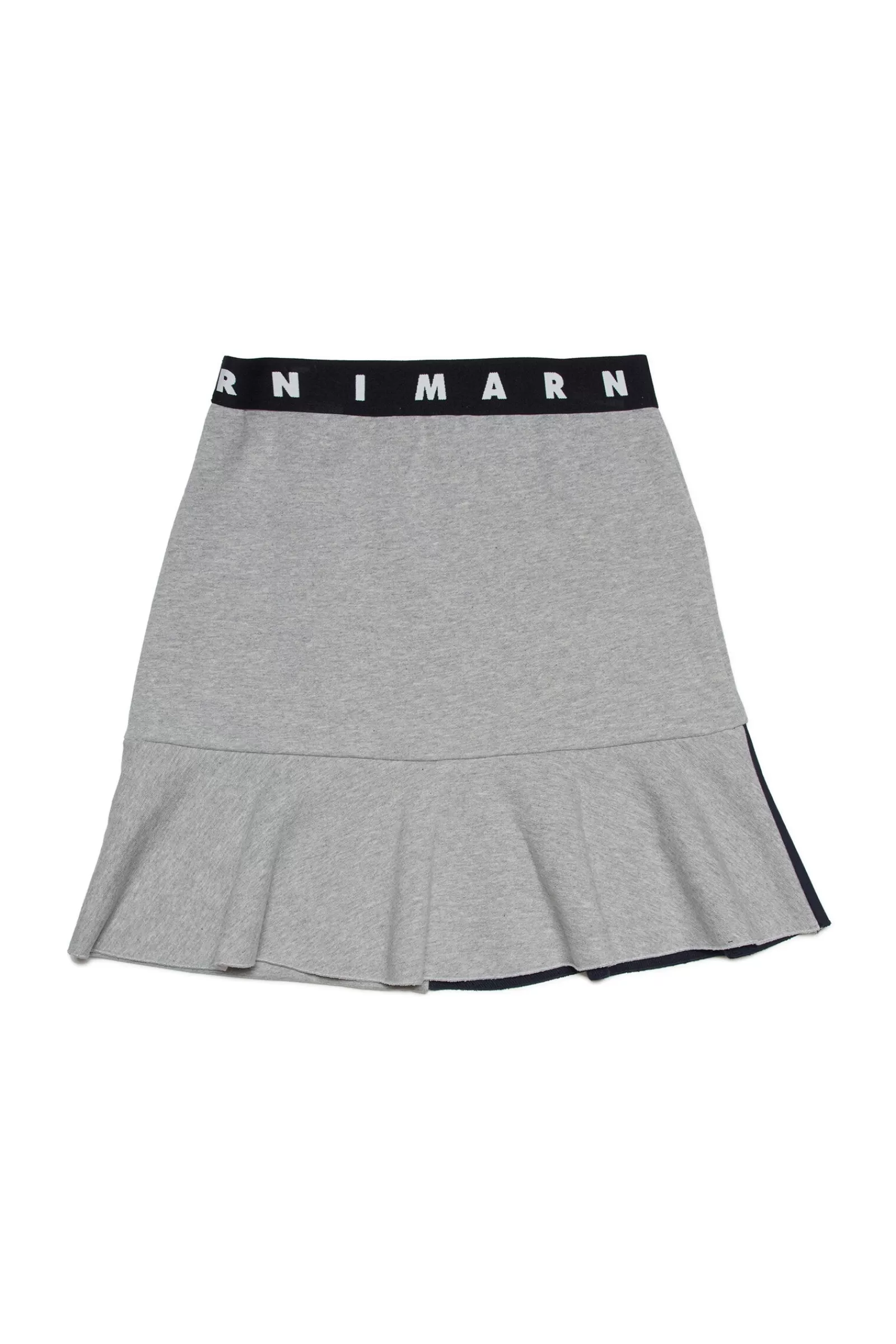 Gonne E Shorts<MARNI Gonna In Felpa Con Inserto Balza Sul Fondo Grigio Inox Melange