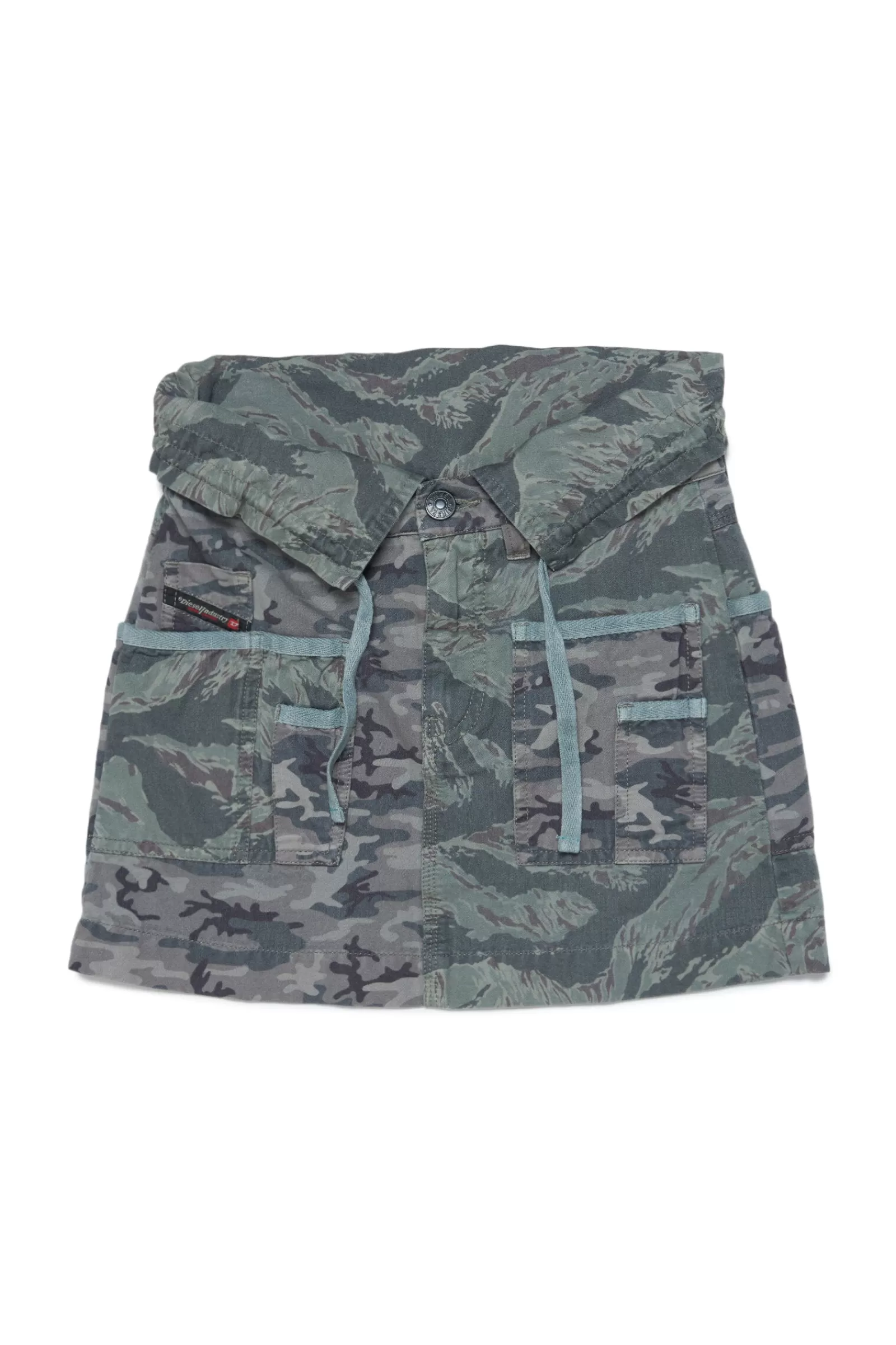 Gonne E Shorts<DIESEL Gonna In Mix Camouflage Verde Militare Oliva Polvere