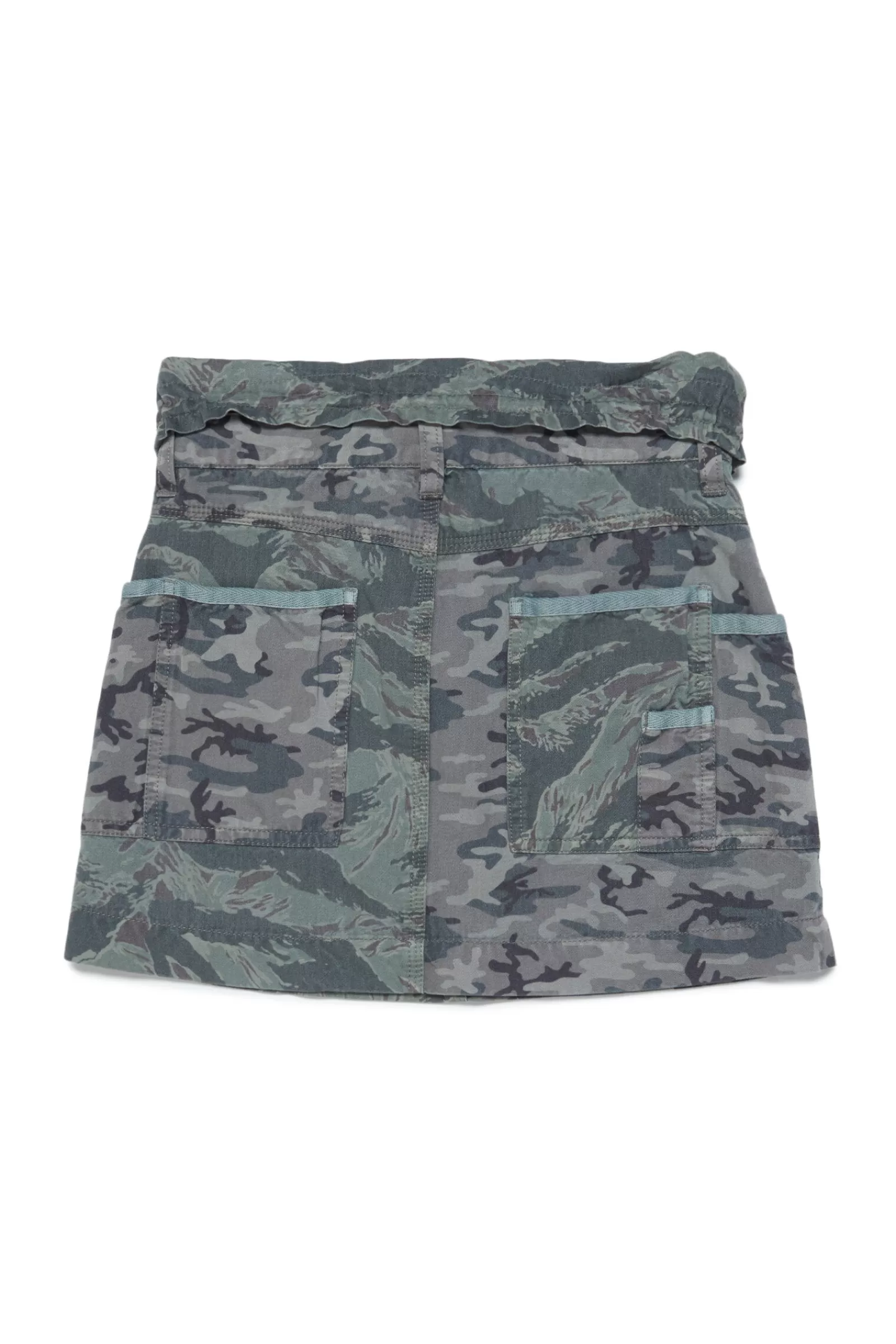 Gonne E Shorts<DIESEL Gonna In Mix Camouflage Verde Militare Oliva Polvere