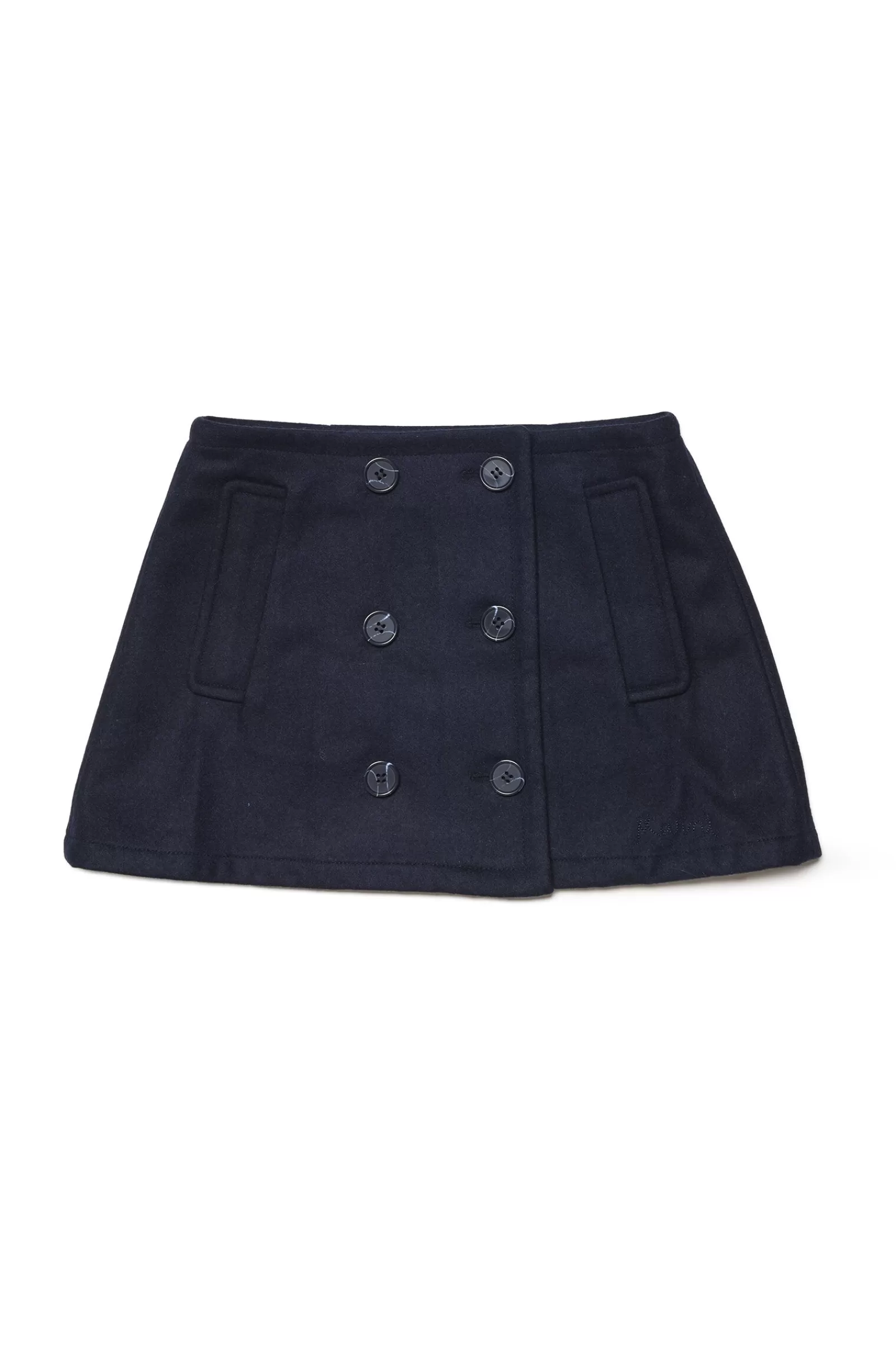 Gonne E Shorts<MARNI Gonna In Panno Con Bottoni Blu Navy