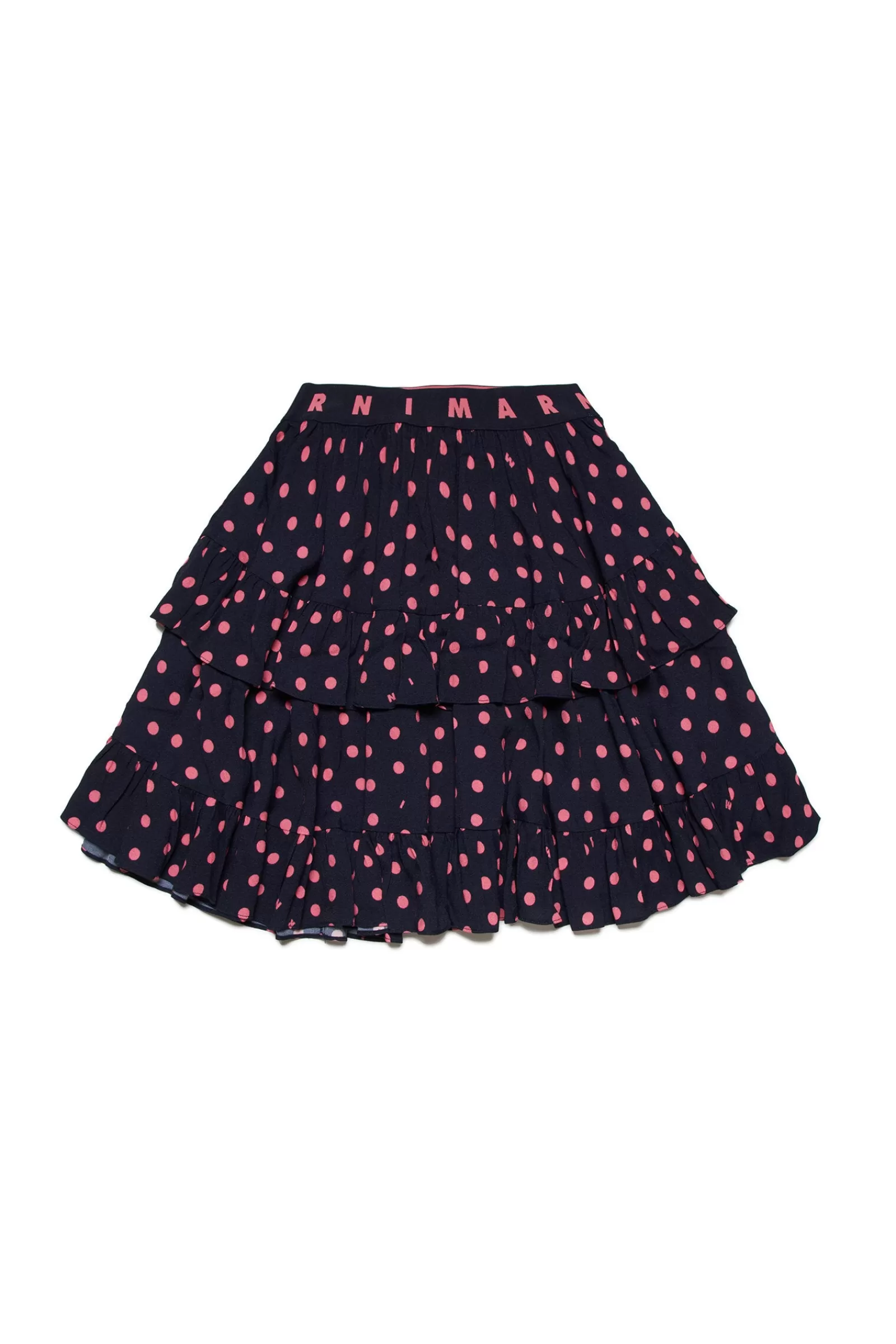 Gonne E Shorts<MARNI Gonna In Viscosa A Motivo Allover Dots Blu Navy