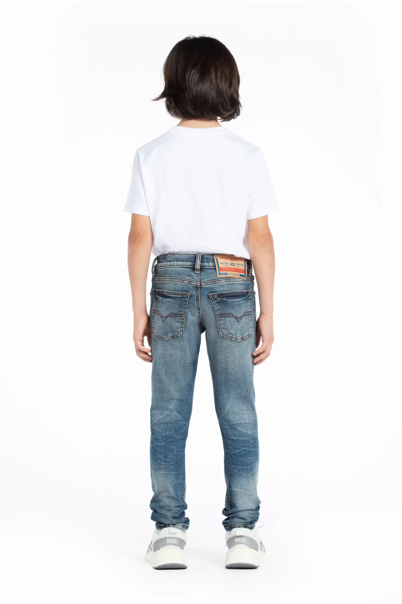 Jeans<DIESEL Jeans 1995 Straight Blu Con Rotture E Toppe Interne Blu Denim