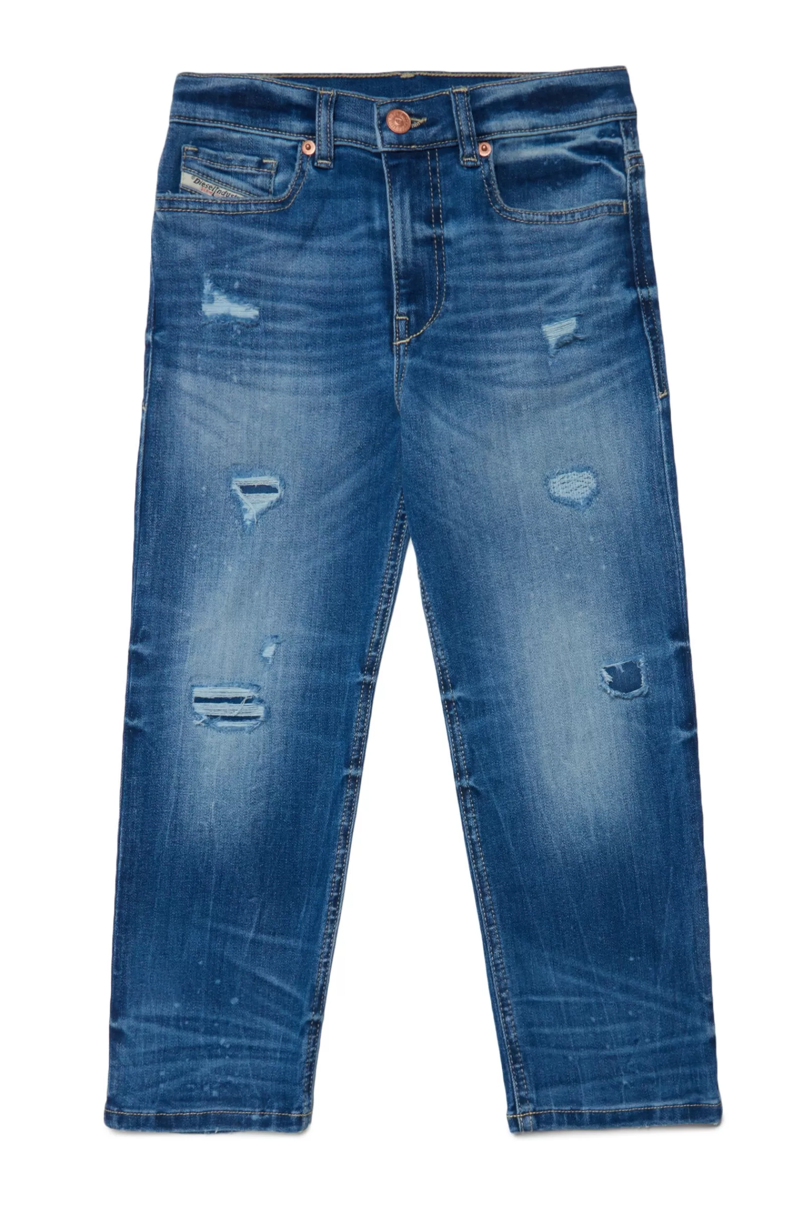 Jeans<DIESEL Jeans 2016 D-Air Boyfriend Blu Scuro Con Strappi Blu Denim