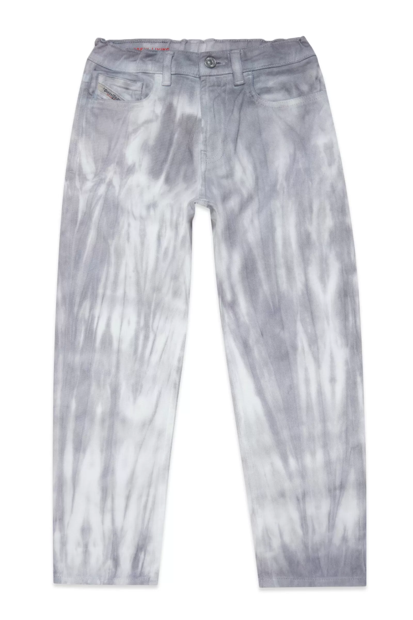 Jeans<DIESEL Jeans D-Lucas Tapered Con Trattamento Tie Dye Grigio Grigio Roccia