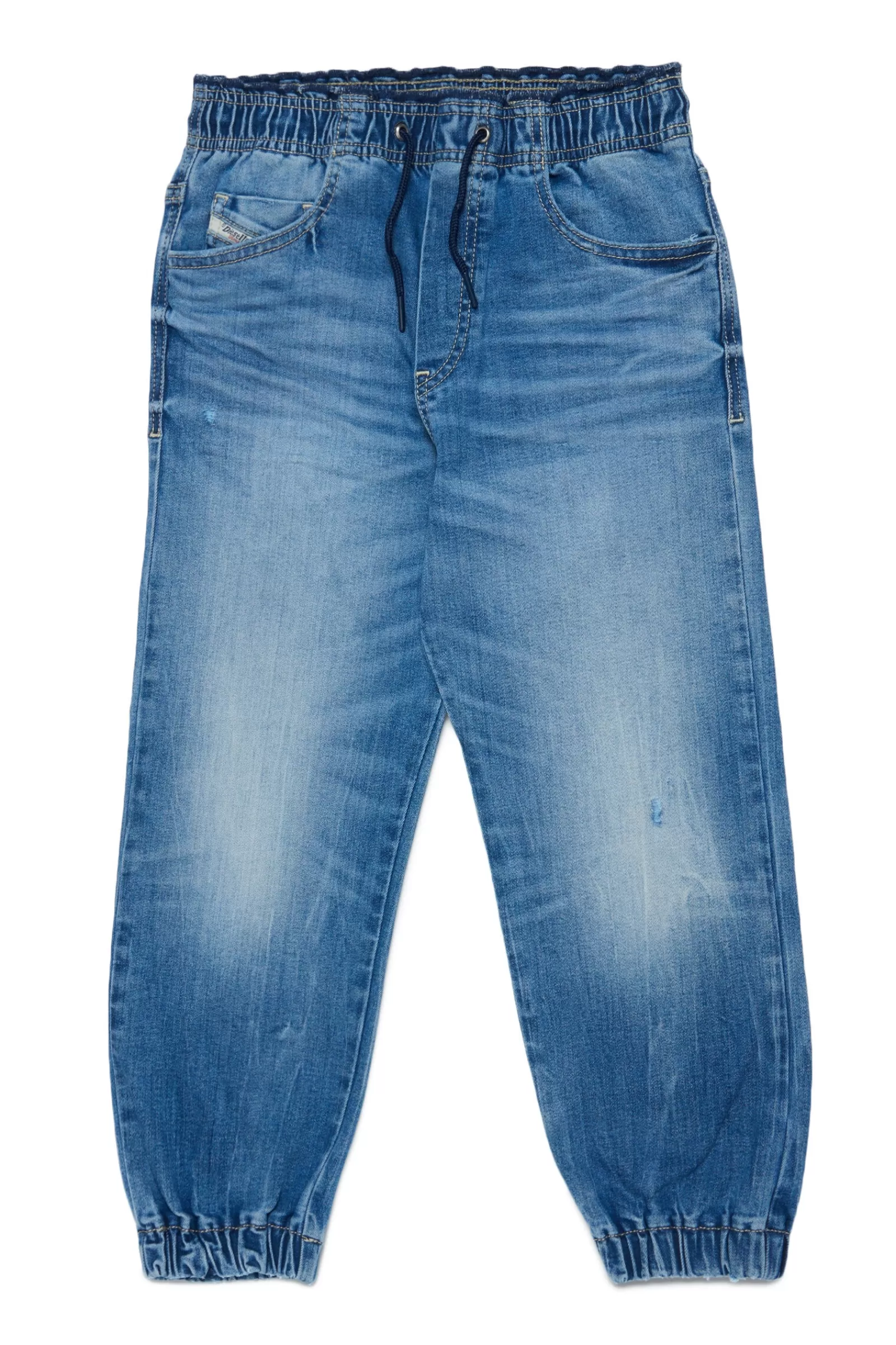 Jeans<DIESEL Jeans D-Mauri Straight Effetto Used Blu Denim