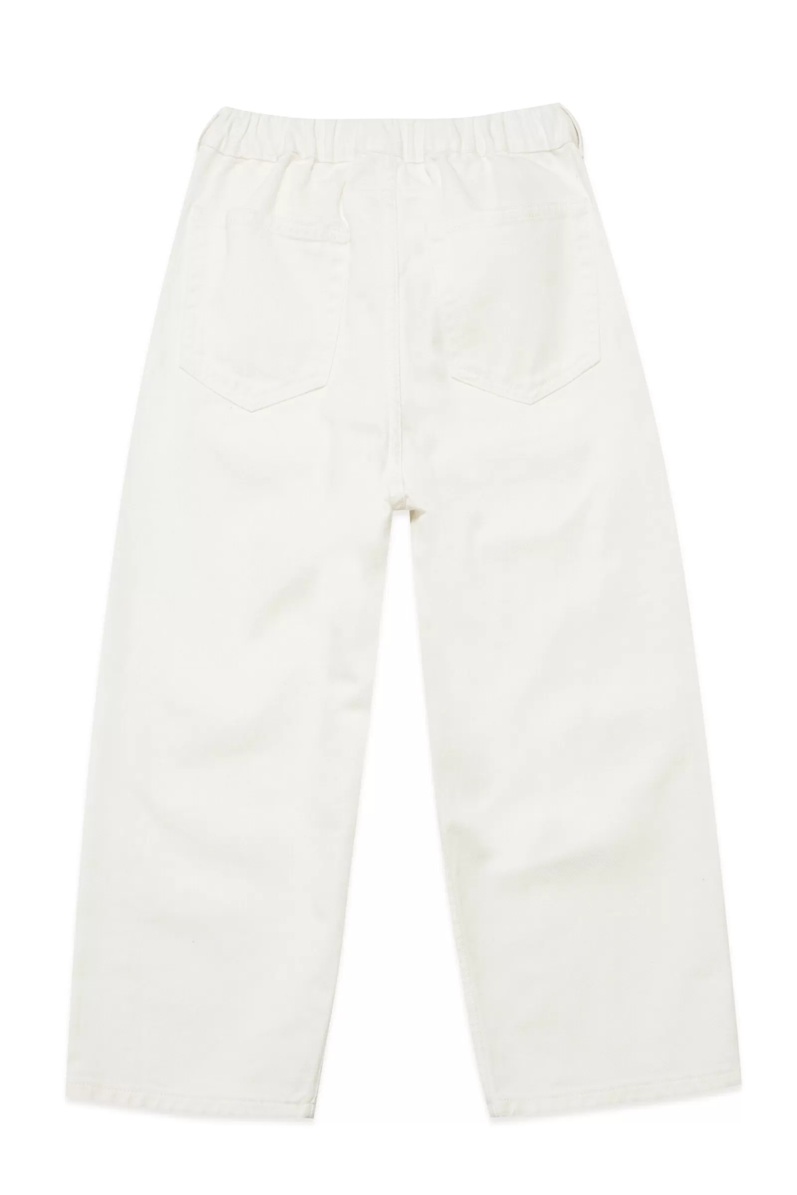 Jeans<MM6 MAISON MARGIELA Jeans Wide Fit Off-White Con Logo Bianco Sporco