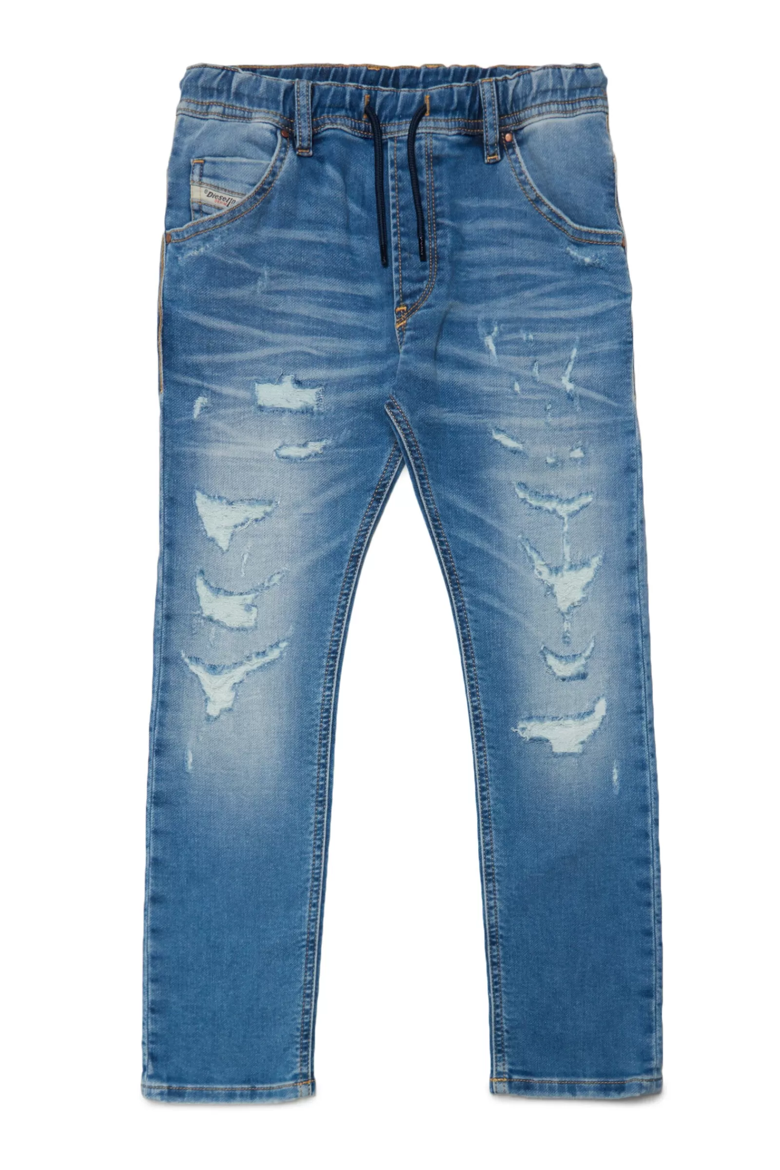 Jeans<DIESEL Joggjeans® Krooley Tapered Blu Con Strappi Blu Denim