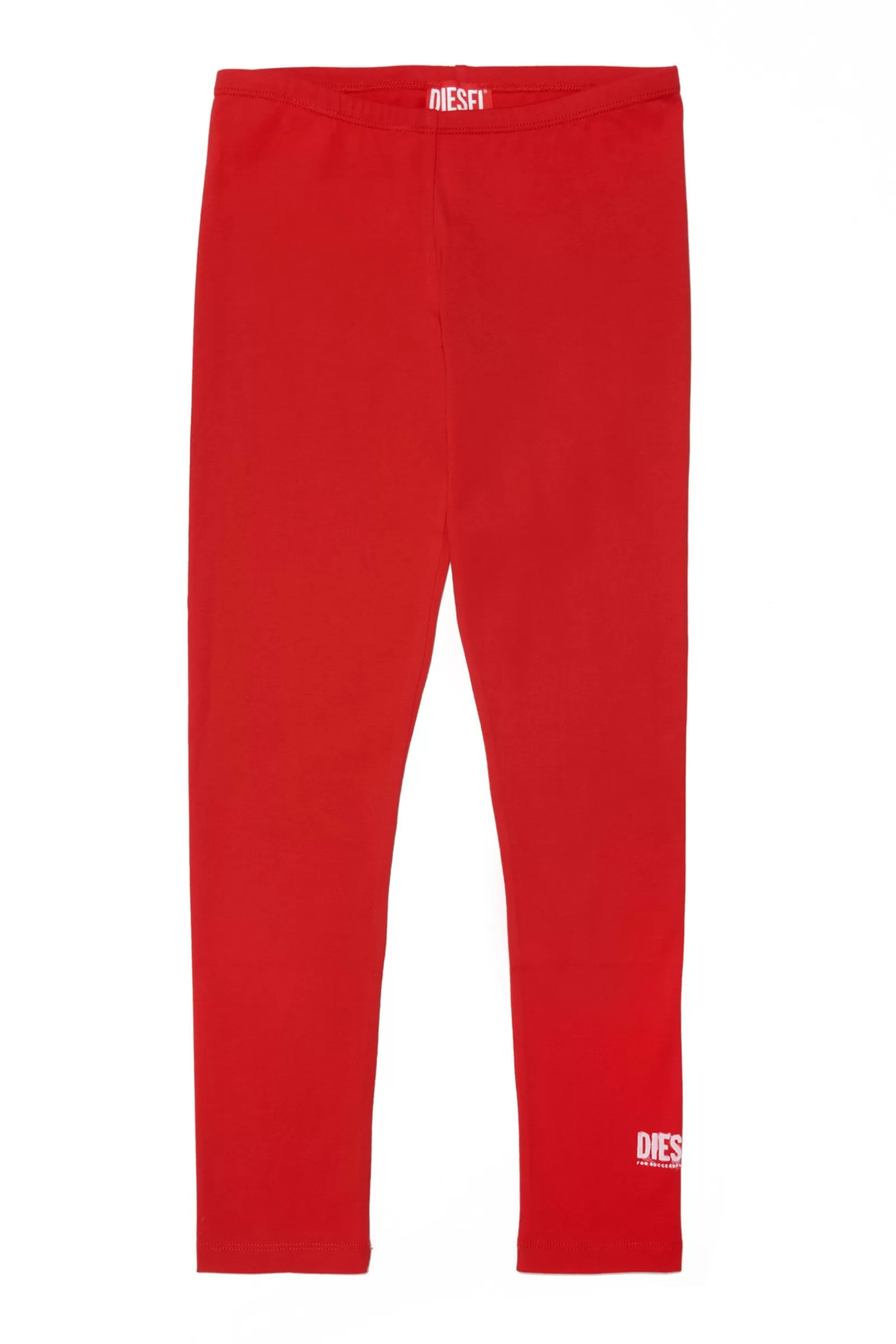 Pantaloni<DIESEL Leggings Rossi Con Logo Sulla Caviglia Rosso Garofano