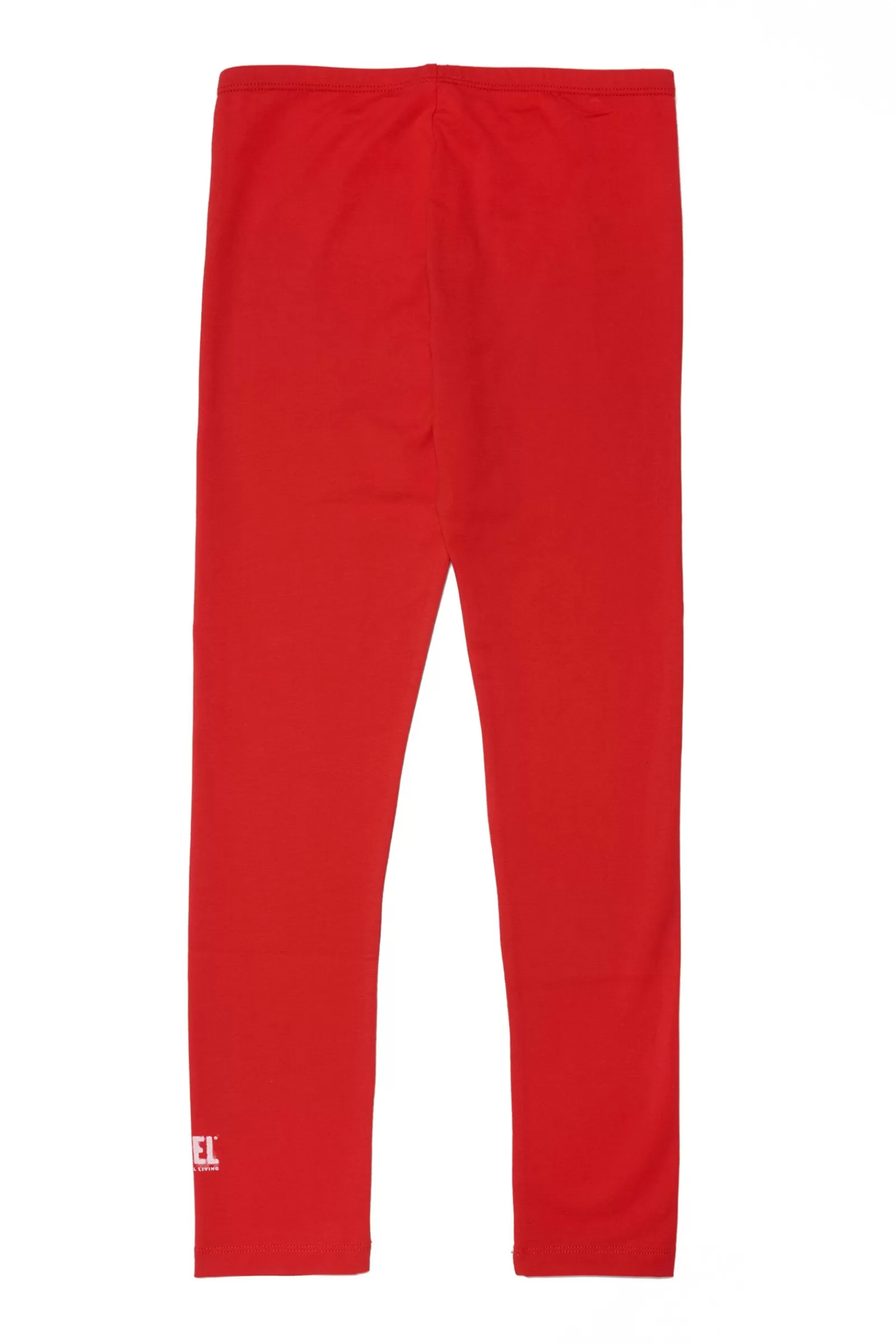 Pantaloni<DIESEL Leggings Rossi Con Logo Sulla Caviglia Rosso Garofano