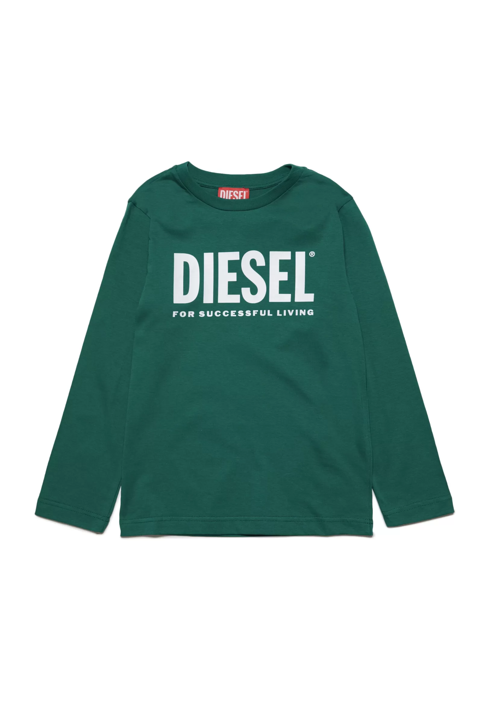 T-Shirt<DIESEL Maglietta In Jersey Con Logo Verde Bottiglia