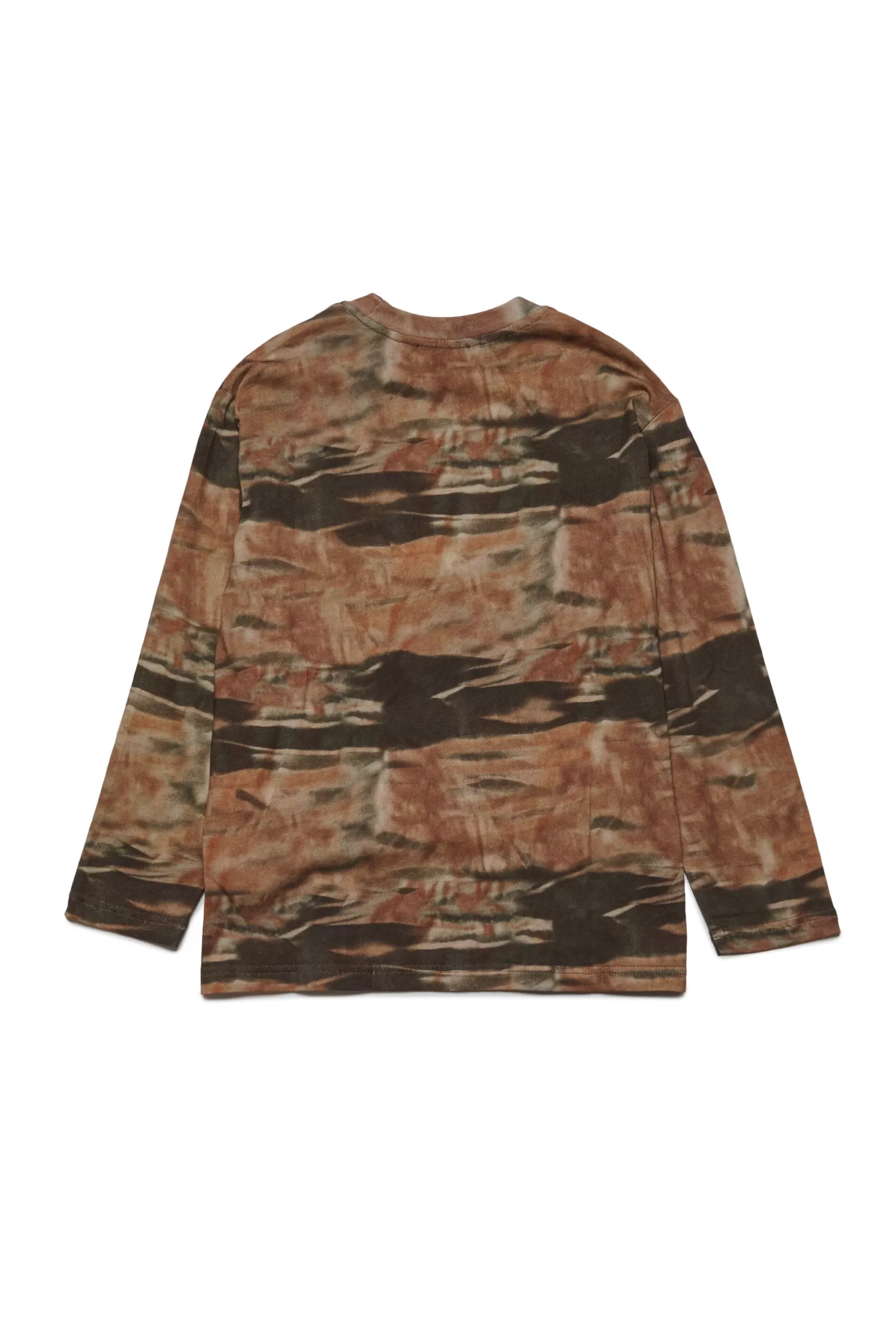 T-Shirt<DIESEL Maglietta In Jersey Con Motivo Allover Camouflage E Scritte Verde Muschio