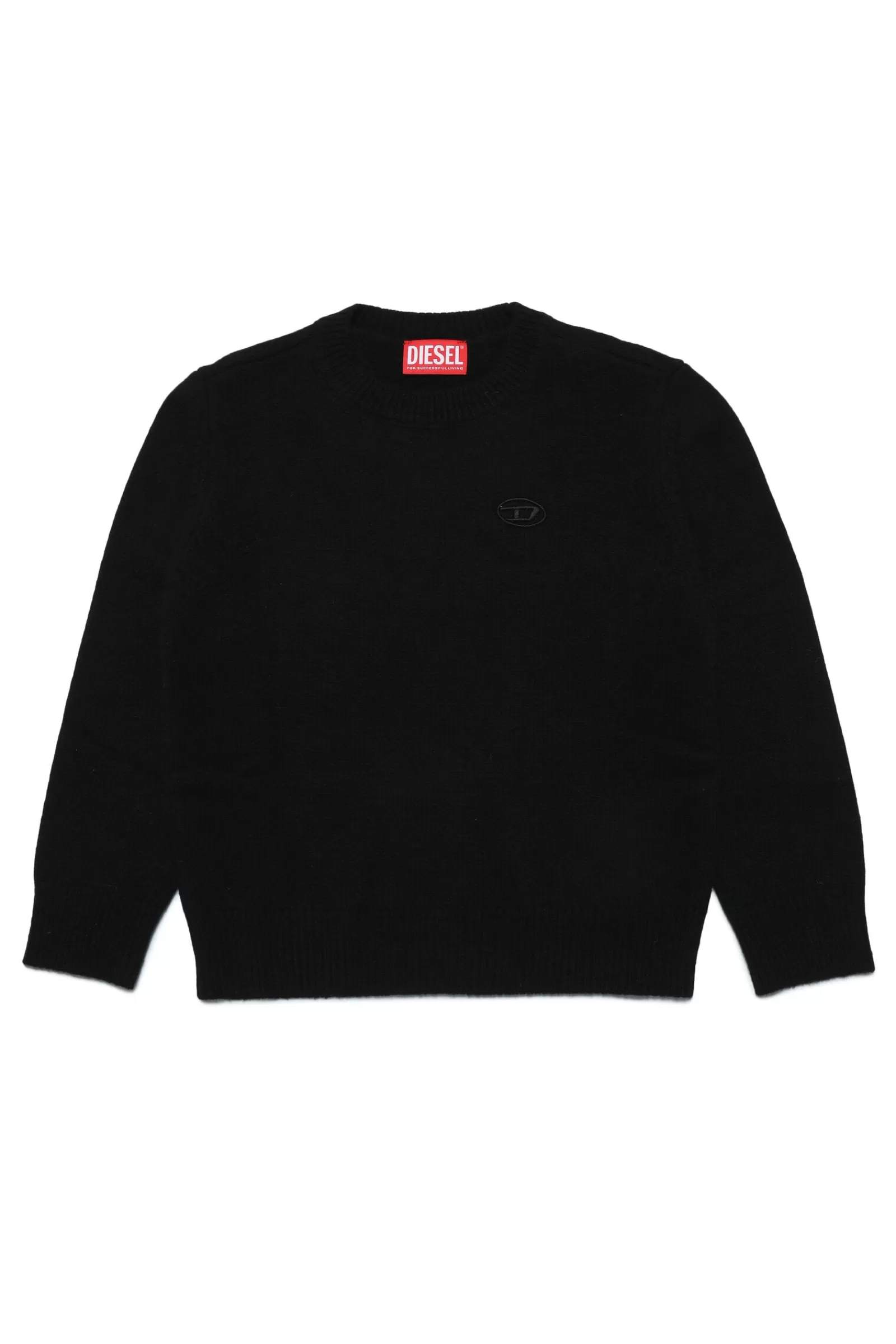 Maglieria<DIESEL Maglione In Misto Cashmere Con Logo Ricamato Nero