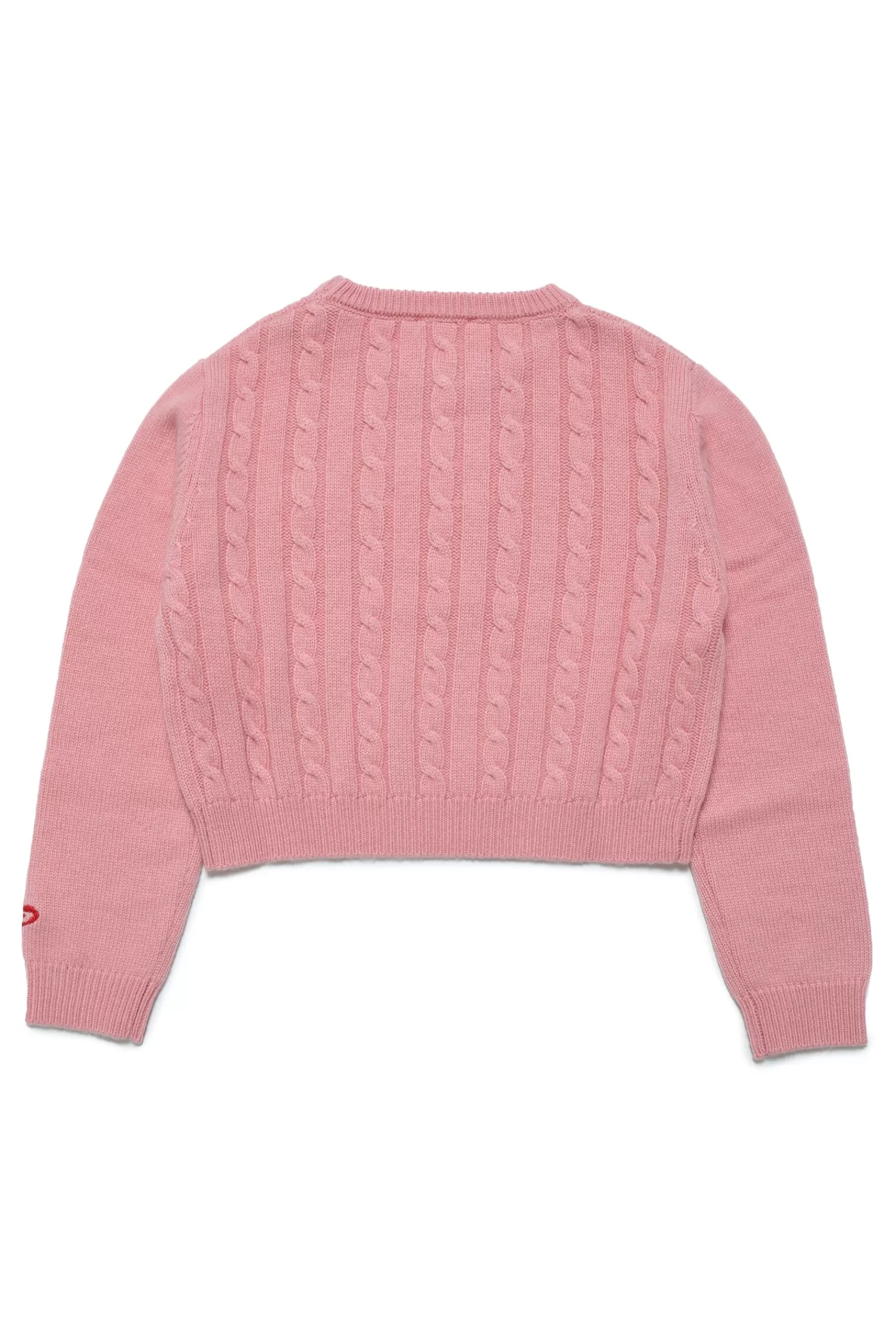 Maglieria<DIESEL Maglione In Misto Cashmere Con Trecce Rosa Caramella