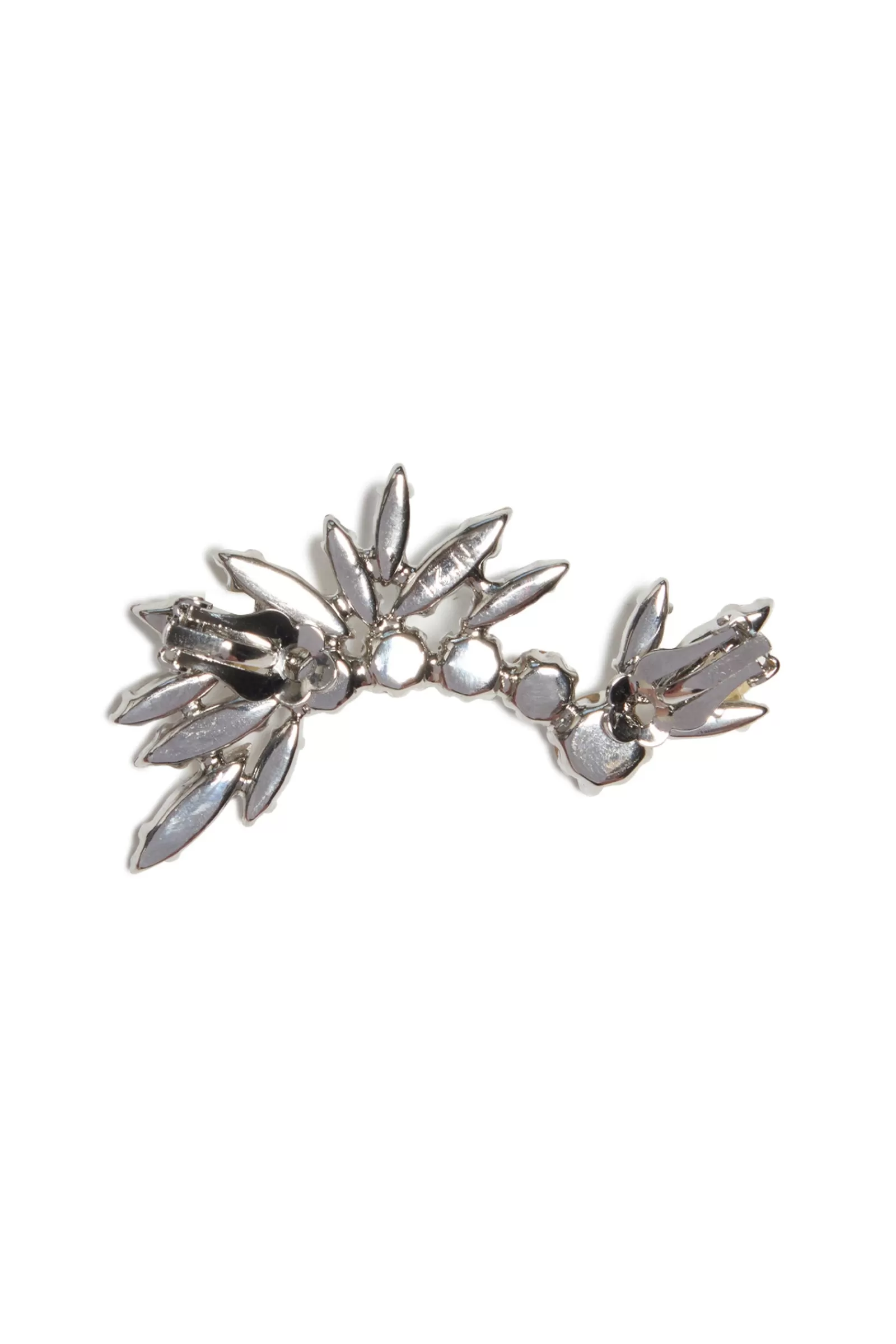 Accessori Moda<N°21 Orecchino Earcuff In Metallo Con Pietre Nickel